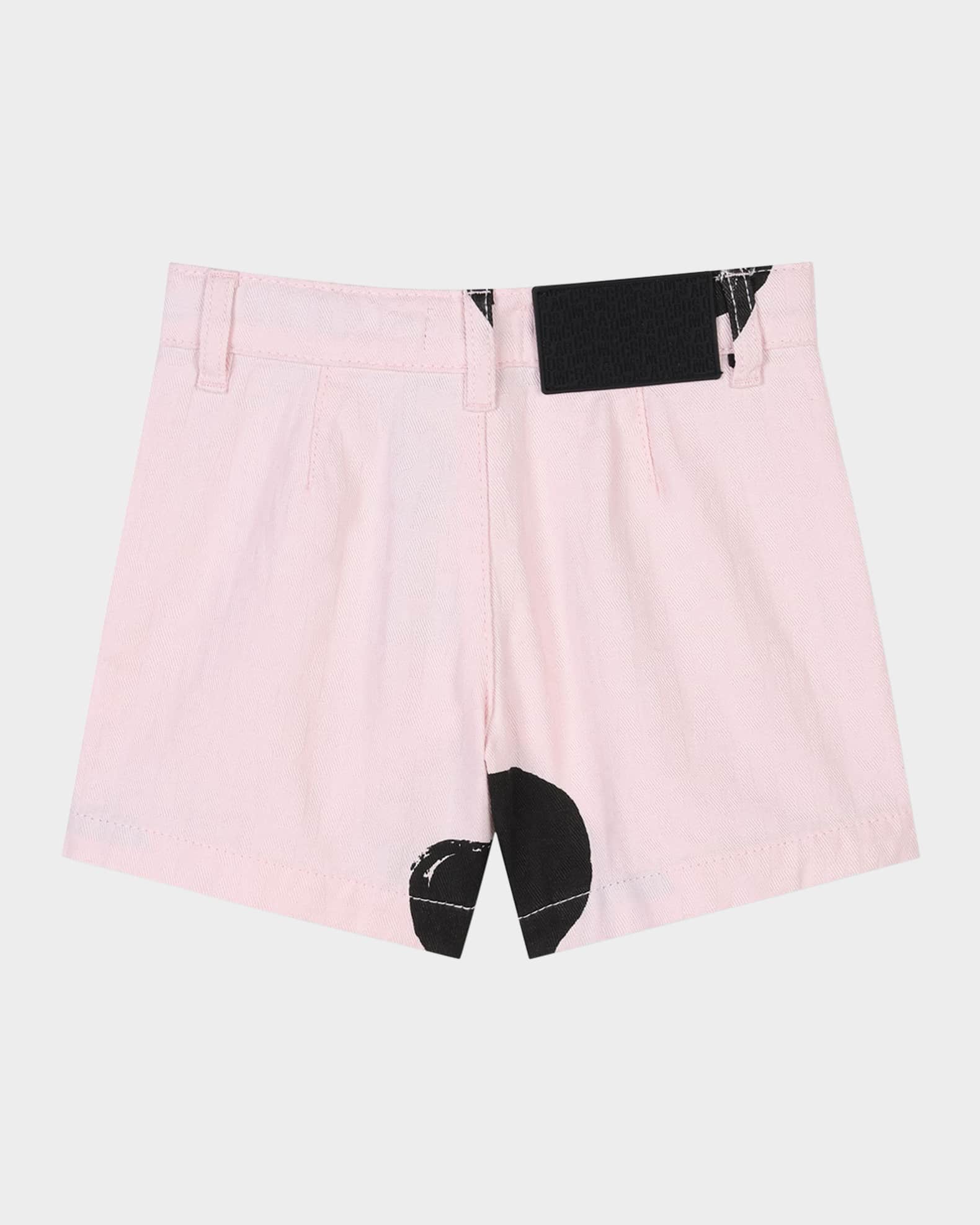 Girl's Floral-Print Cotton Twill Shorts, Size 6-12 1