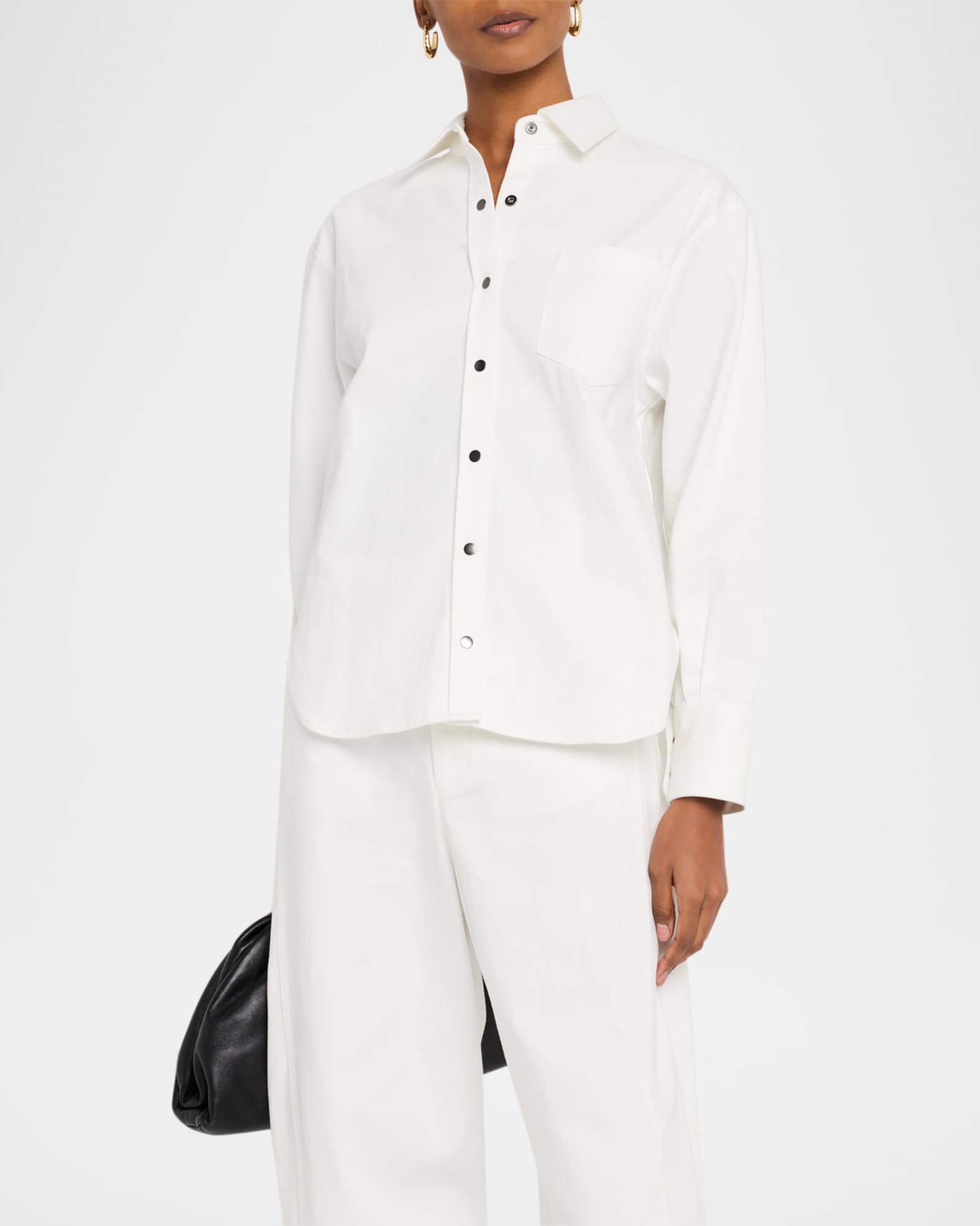 MARIA MCMANUS Oversized Snap Shirt | Neiman Marcus