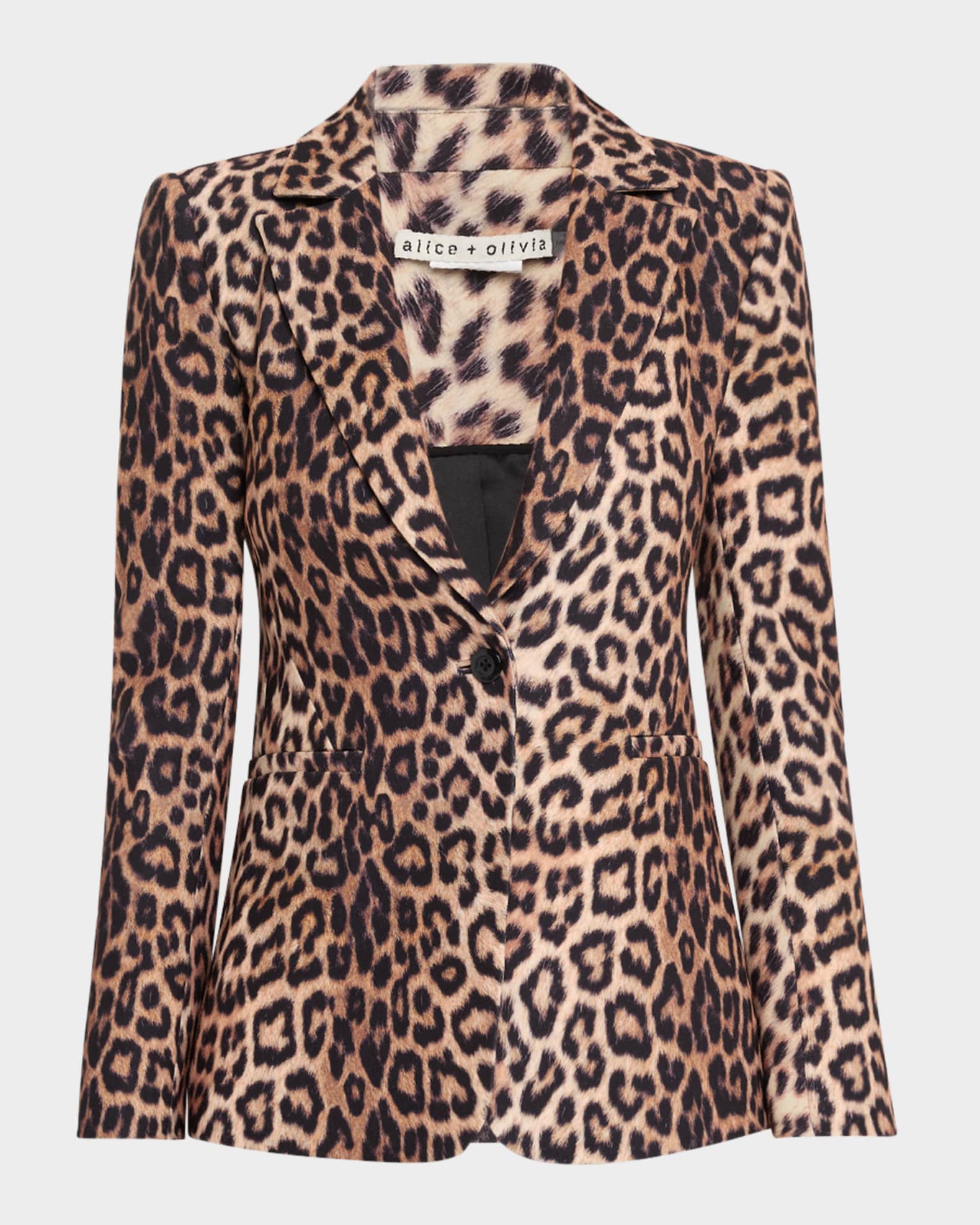 Macey Leopard Fitted Blazer 0