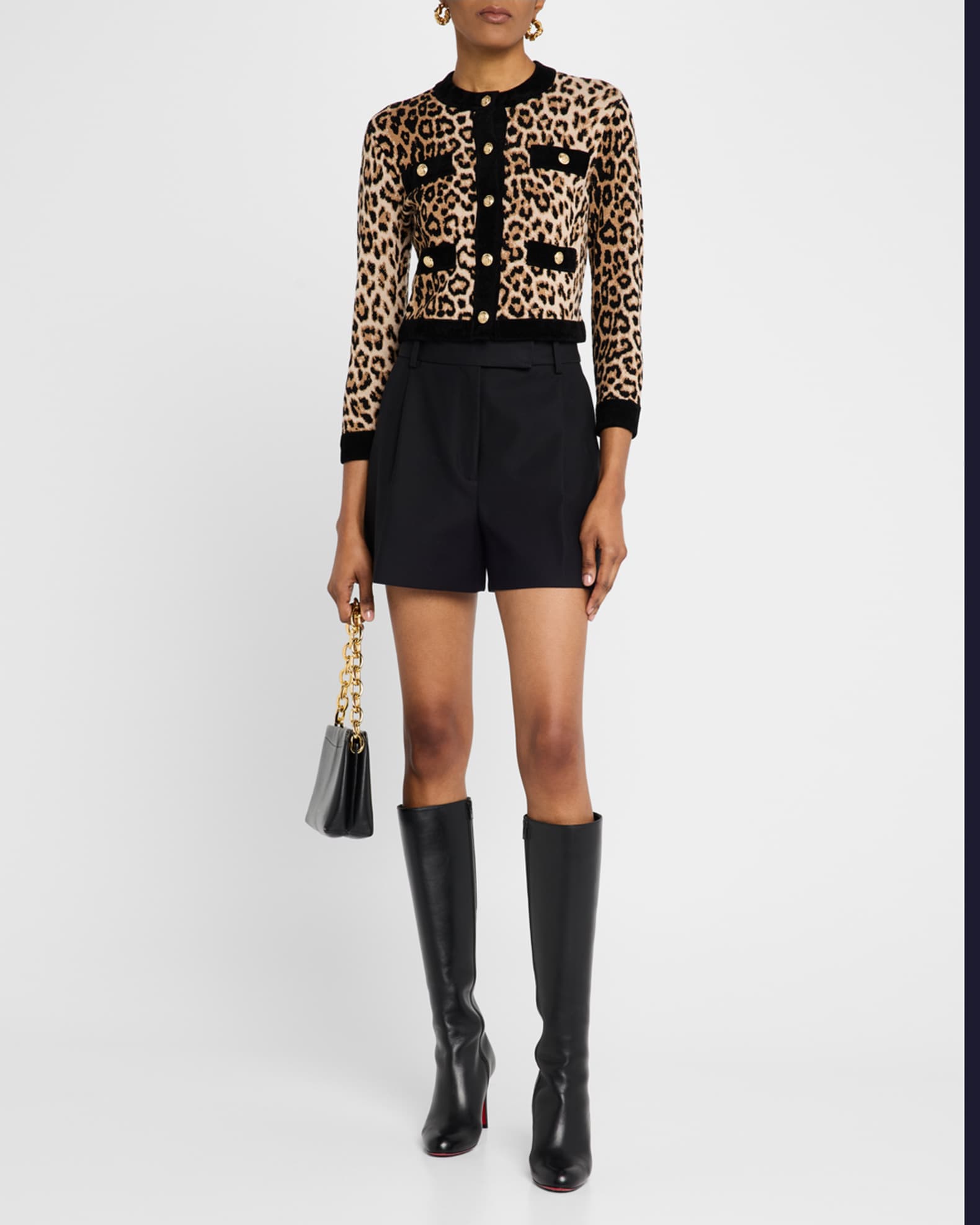 Claira Leopard Cropped Cardigan 1