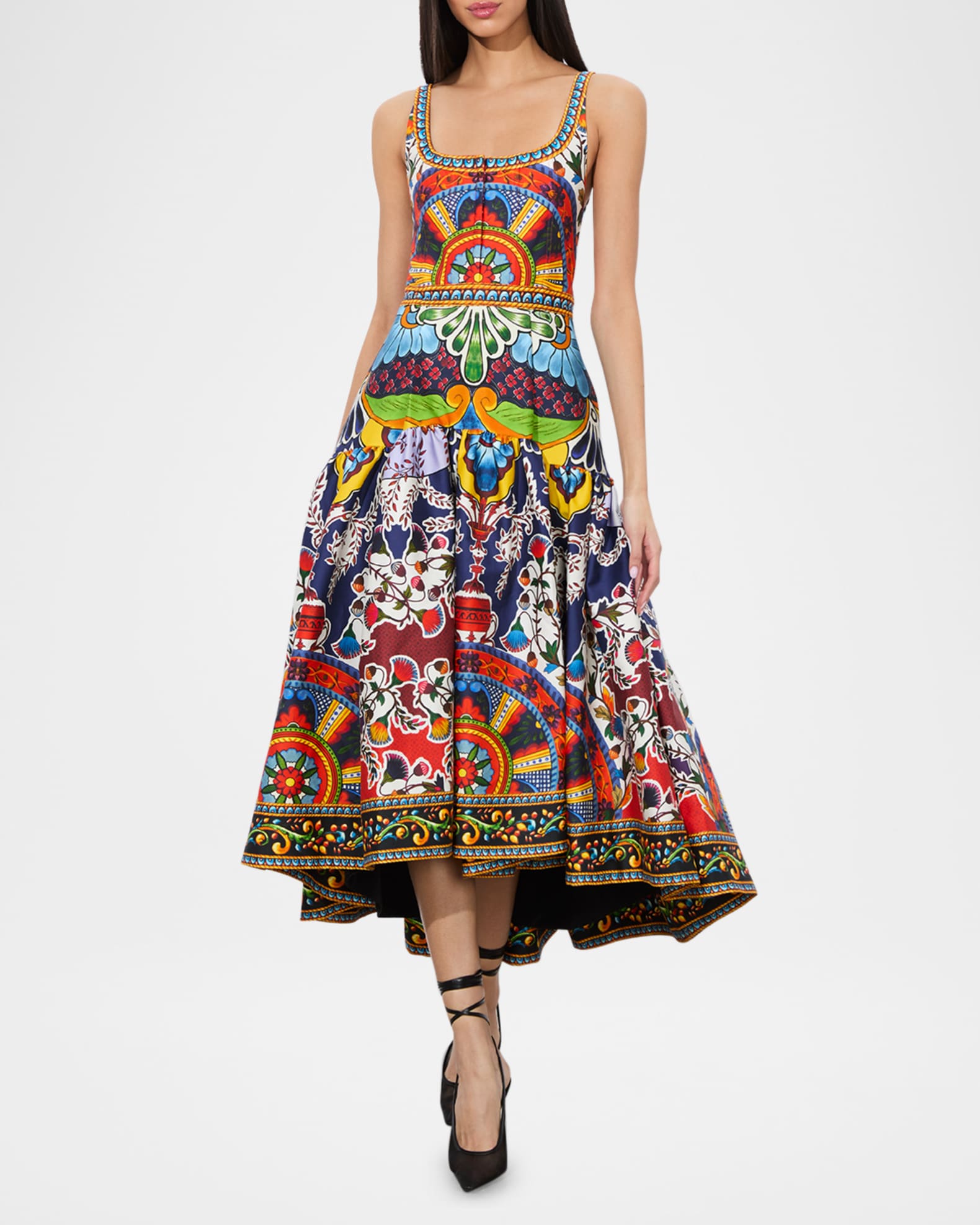 Diana Sleeveless Structured Midi Dress 1
