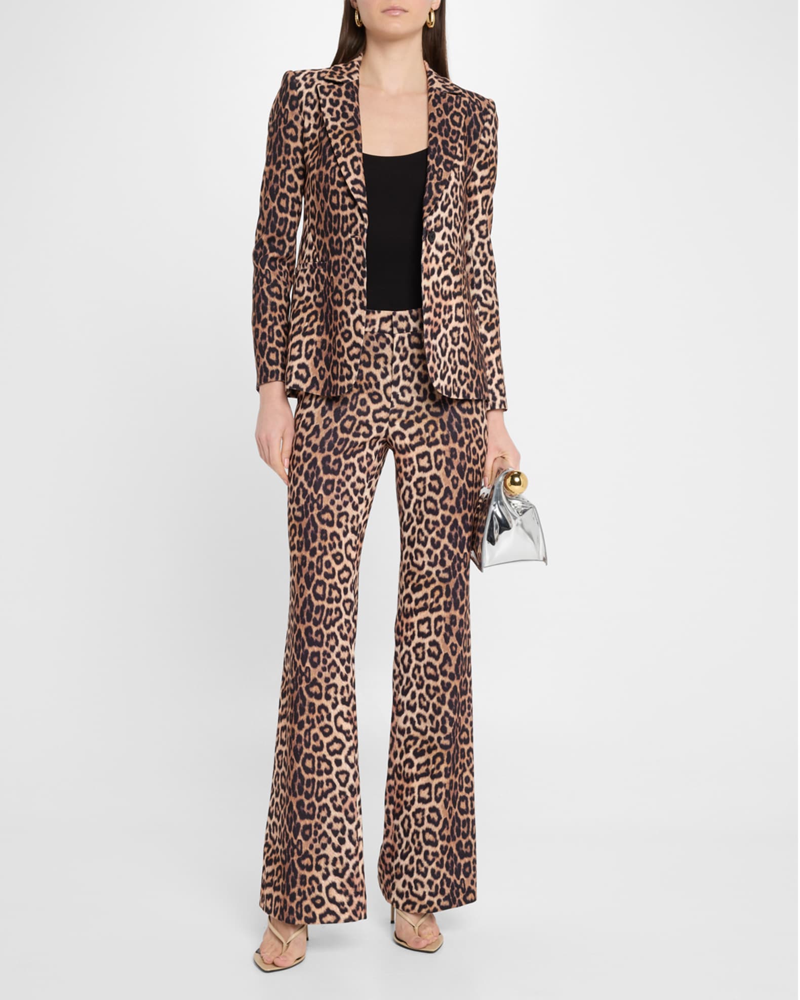 Remi Leopard Slim Bootcut Pants 1