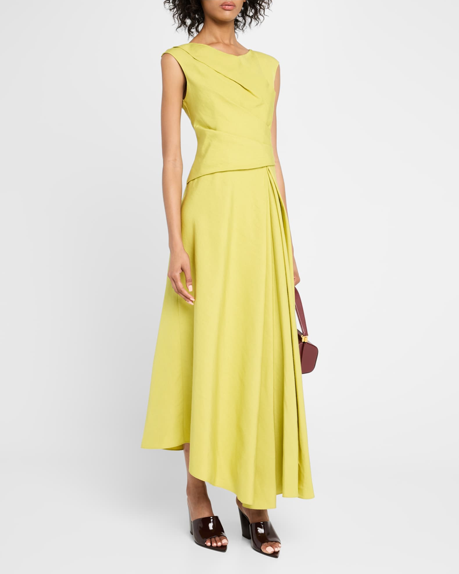 Drape-Front Asymmetric Dress 1