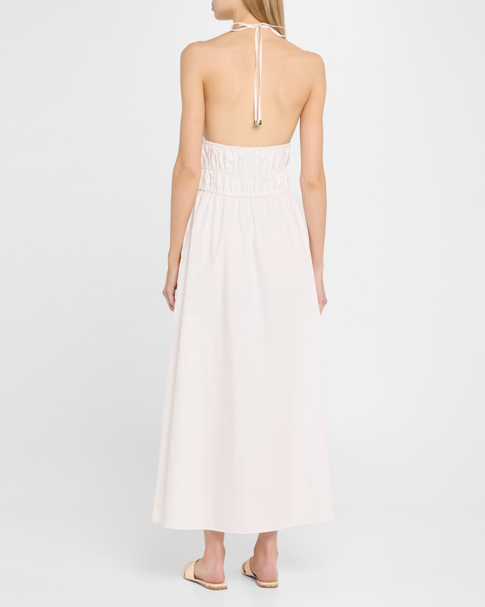 Solid and Striped The Meira Halter Midi Dress | Neiman Marcus