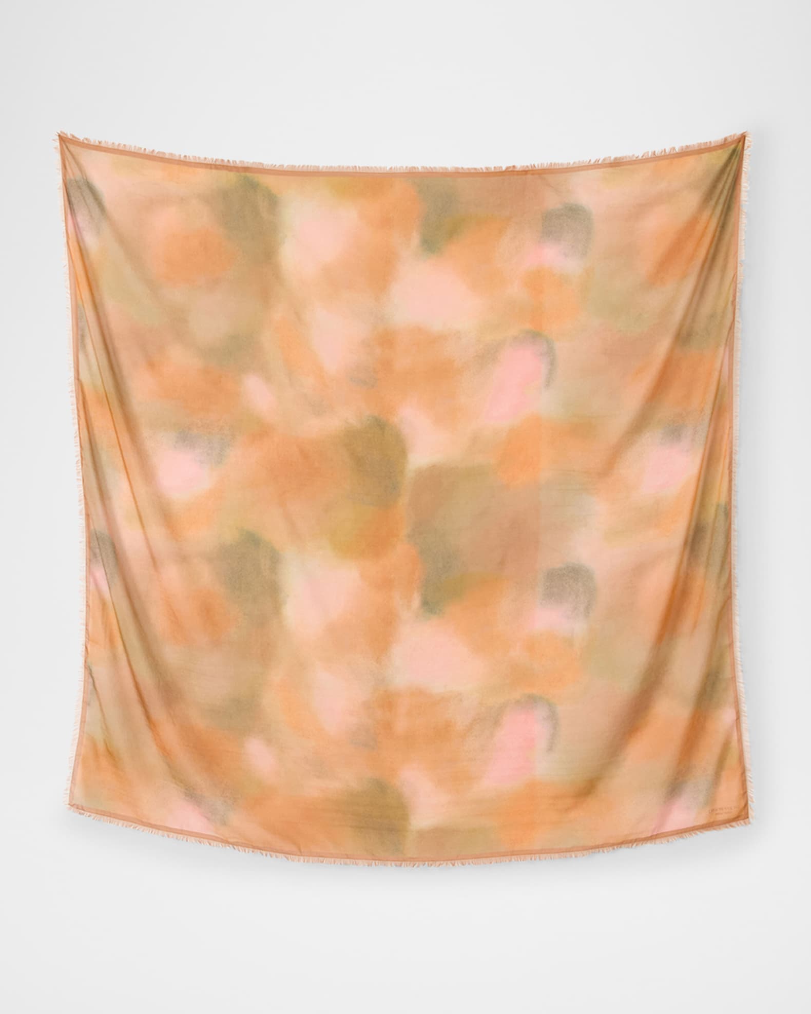 Mottled Square Cotton-Silk Scarf