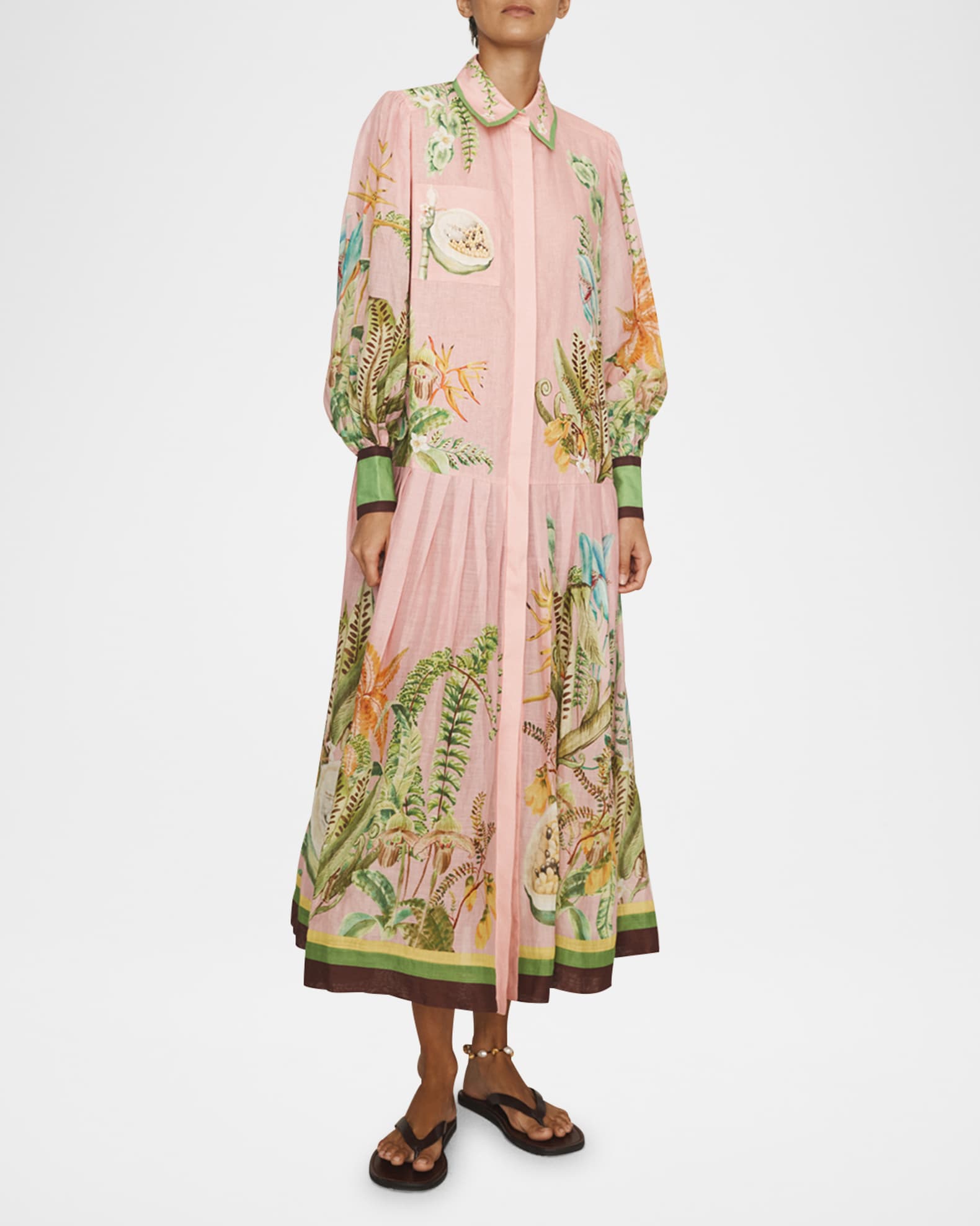 Papaya Midi Shirtdress 1