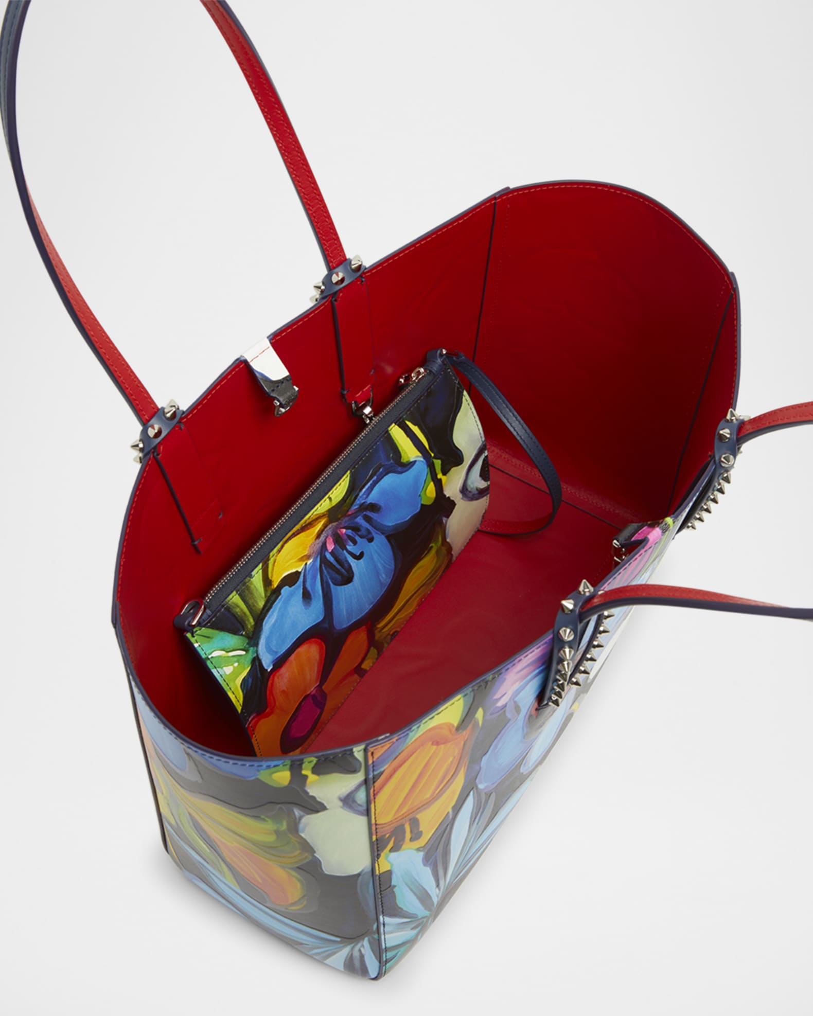 【Christian Louboutin】 Cabata Small patent leather tote bag Pre-Owned Christian Louboutin CABATA SMALL Tote Bag Patent