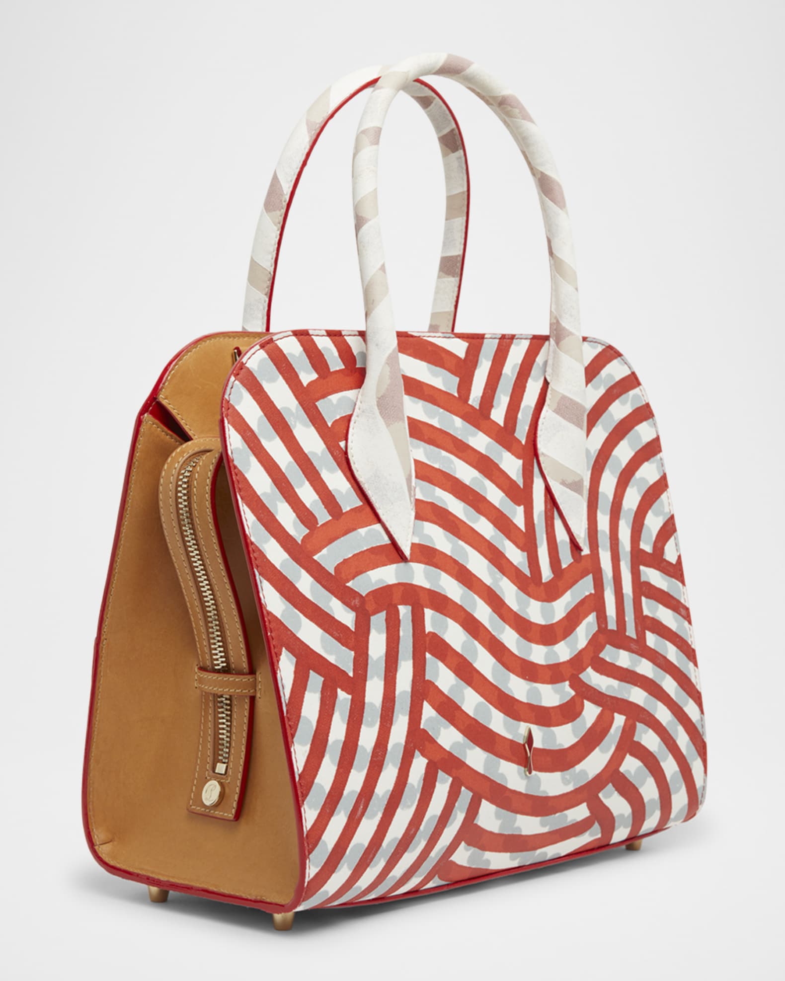 Eloise Medium Top-Handle Bag in Coated Canvas and Leather 1
