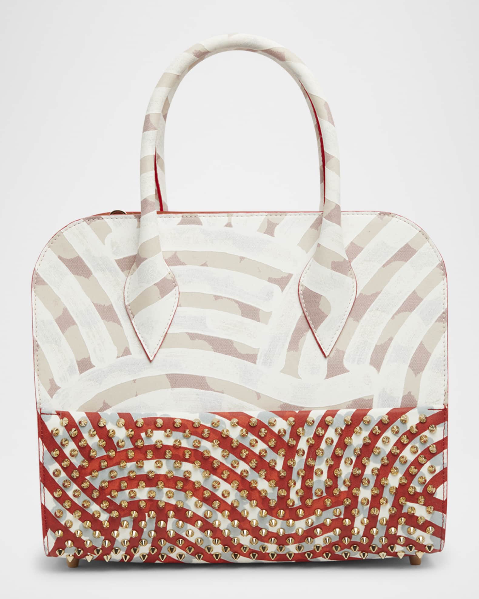 Eloise Medium Top-Handle Bag in Coated Canvas and Leather 0