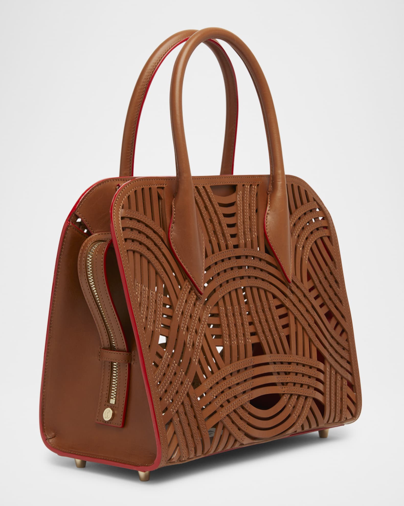 Eloise Medium Top-Handle Bag in Woven Leather  1