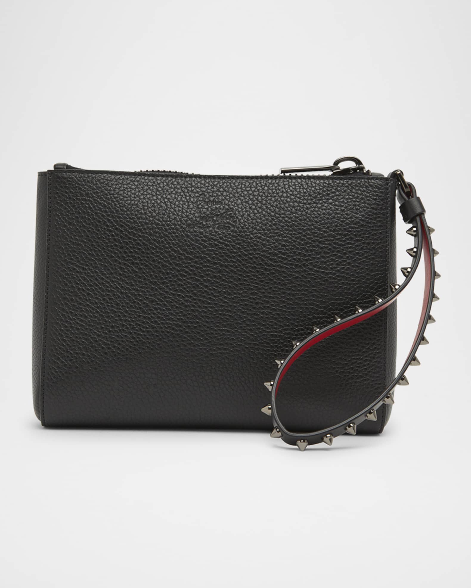 Christian Louboutin Cabata Mini Pouch Wristlet in Leather