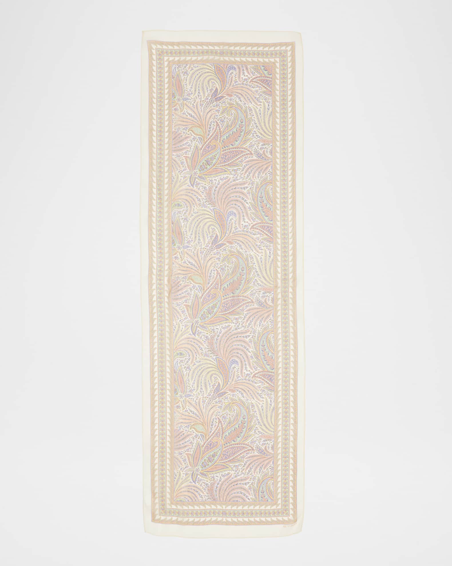 Tosca Paisley-Print Silk Scarf 0