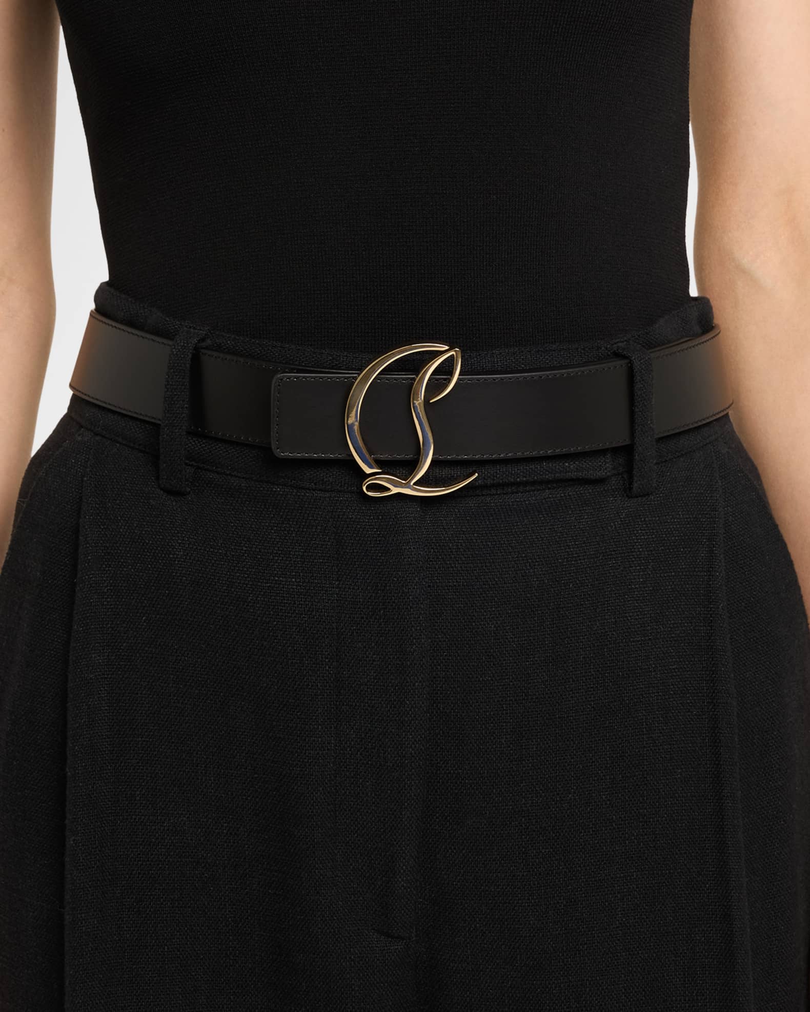 CL Logo Leather Belt 1