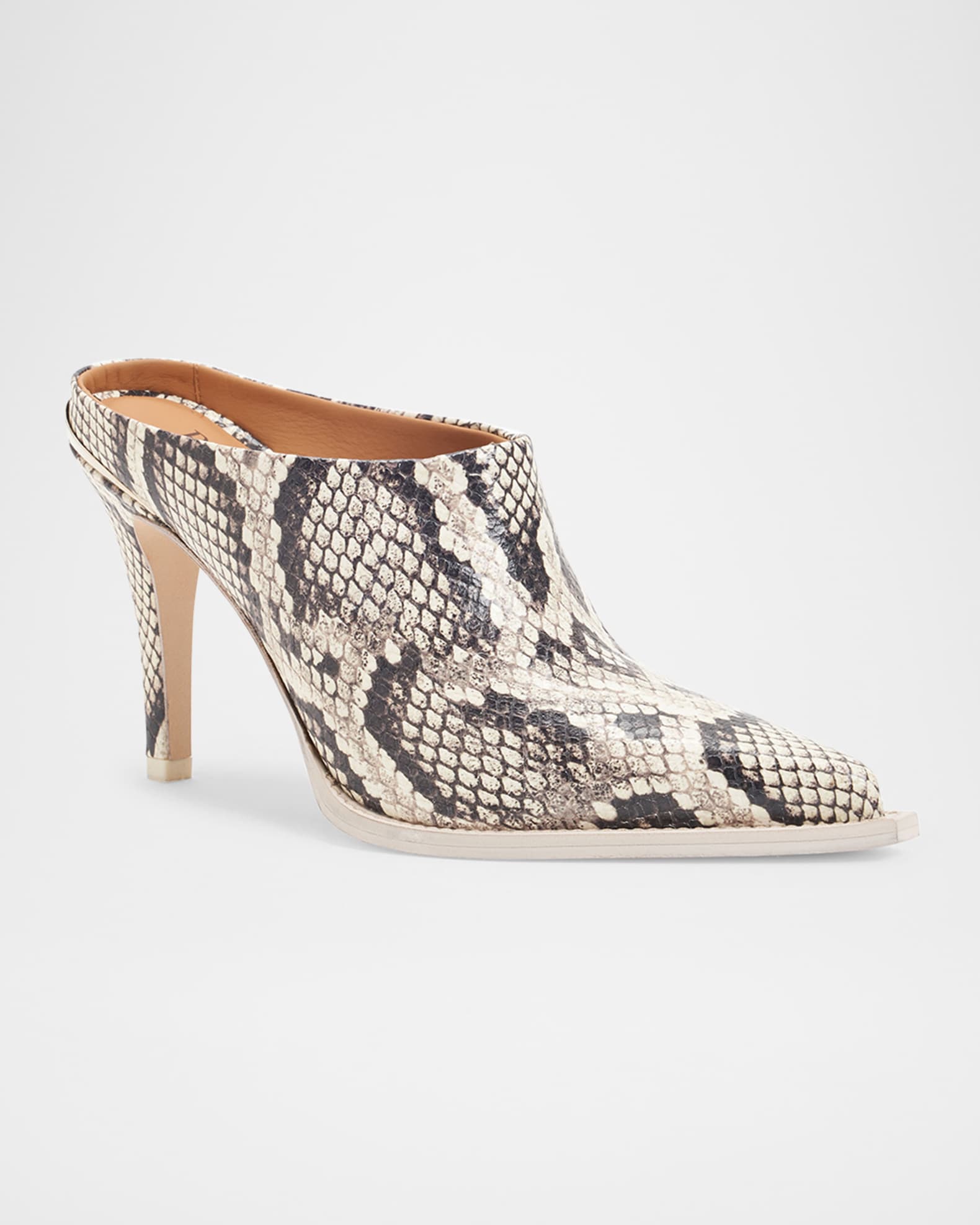 Kelley Python-Embossed Western Mule Pumps 1