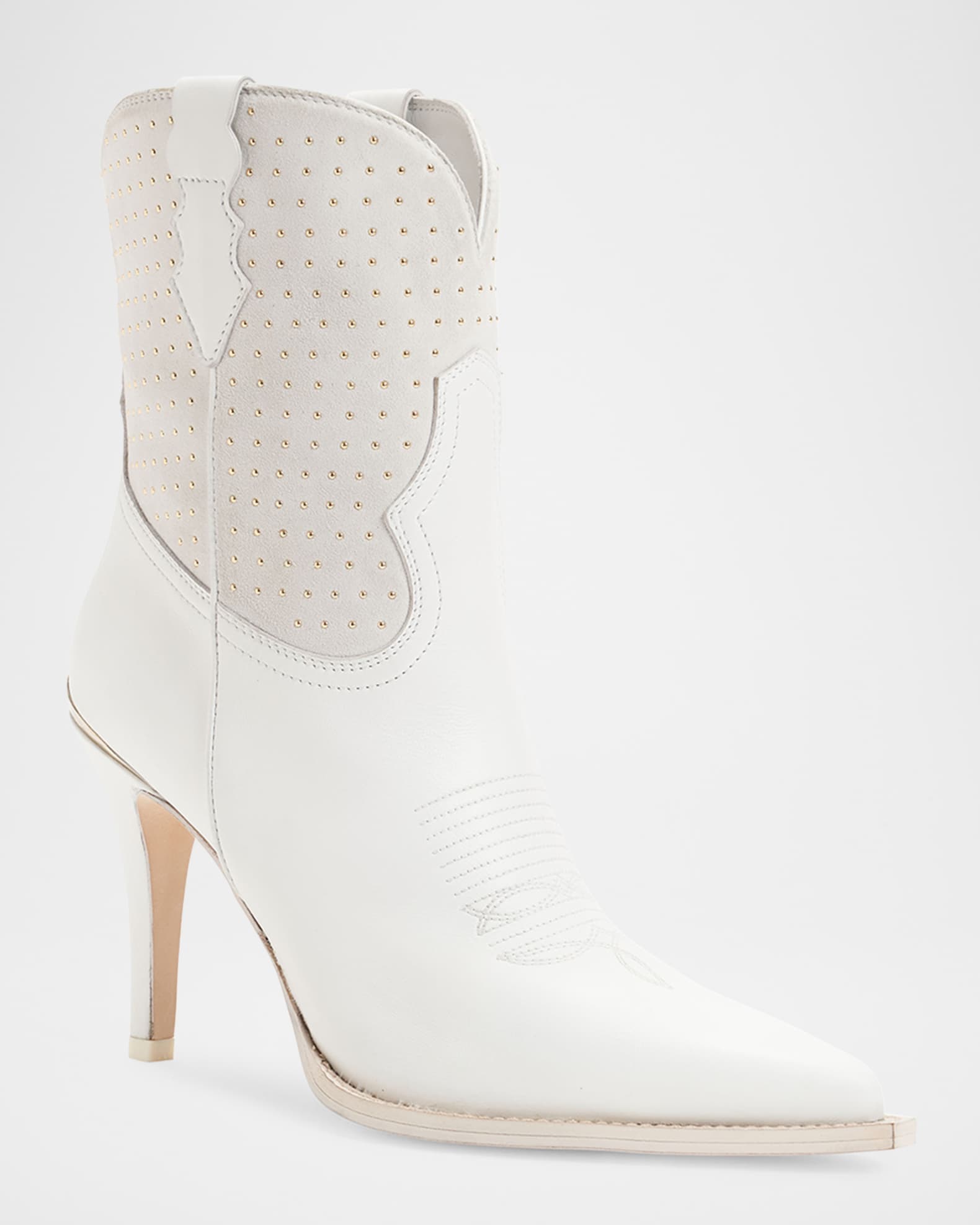 Wallis Studded Suede Western Booties 1