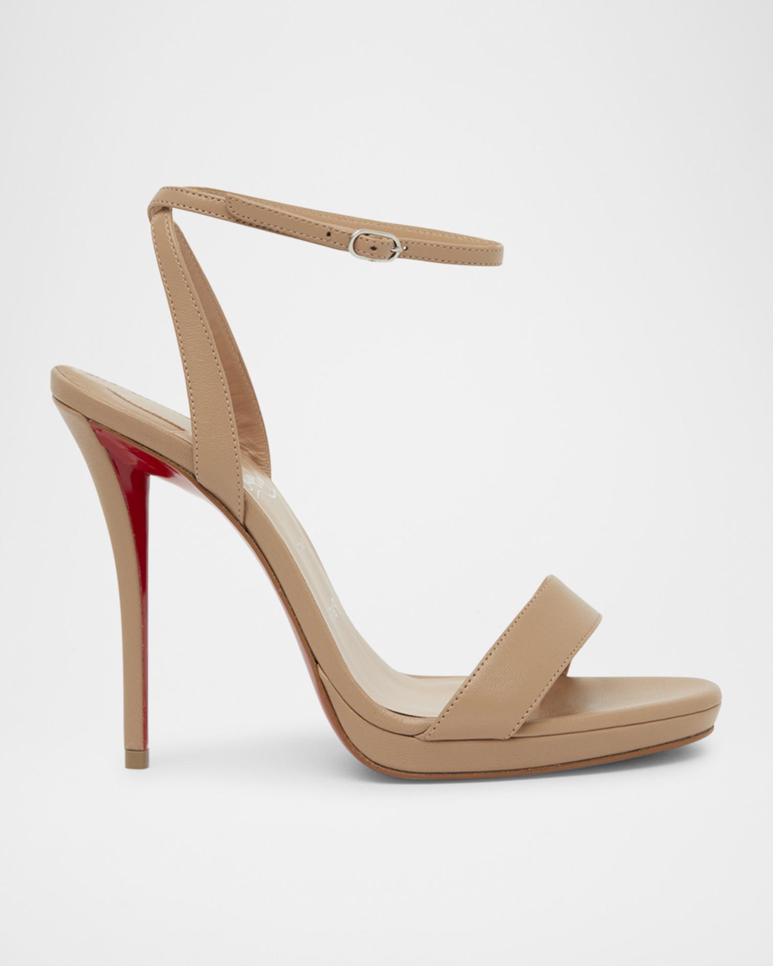 Christian Louboutin 120mm Miss Z Leather Ankle-Strap Sandals