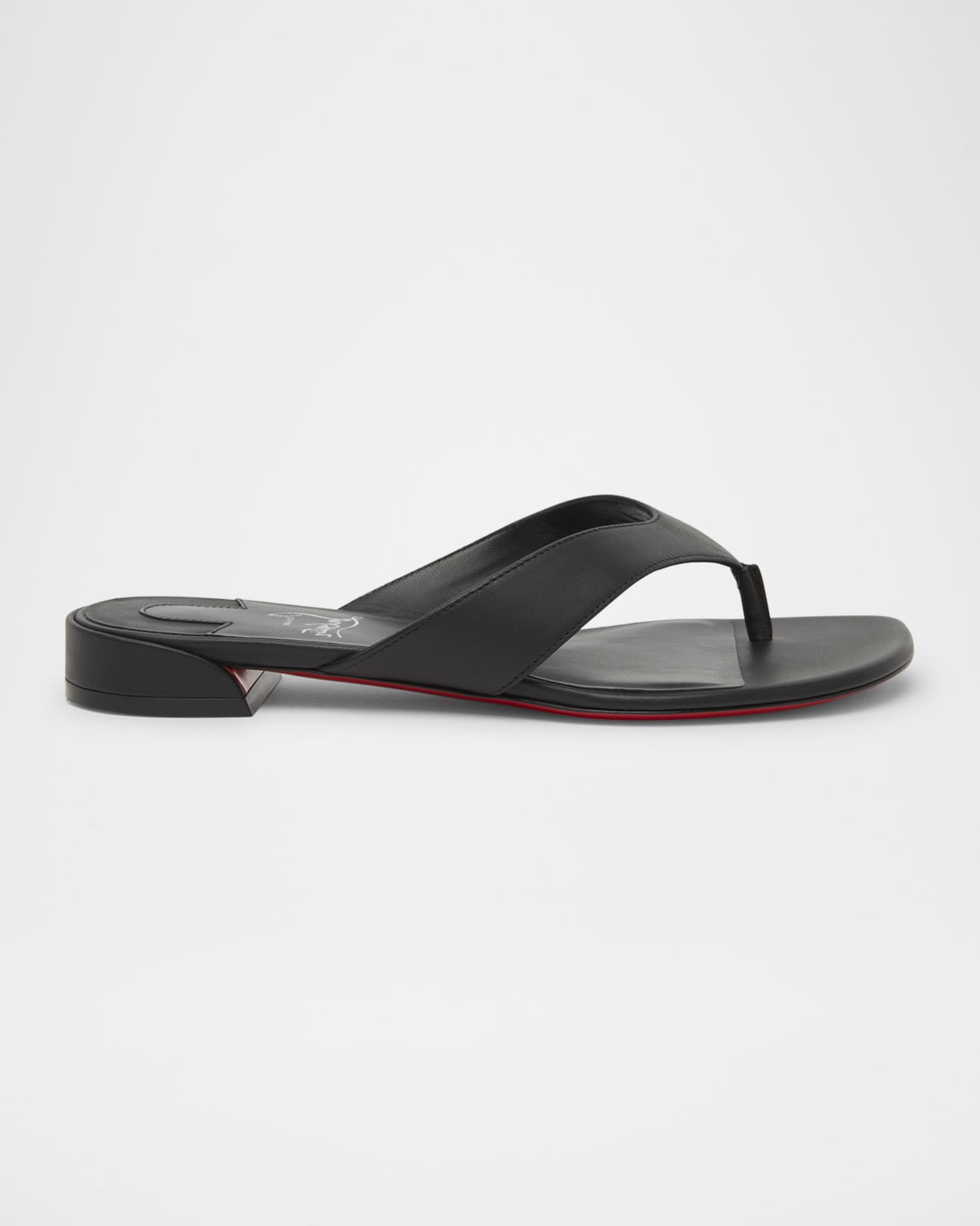 Sweet Jane Leather Red Sole Thong Sandals 0