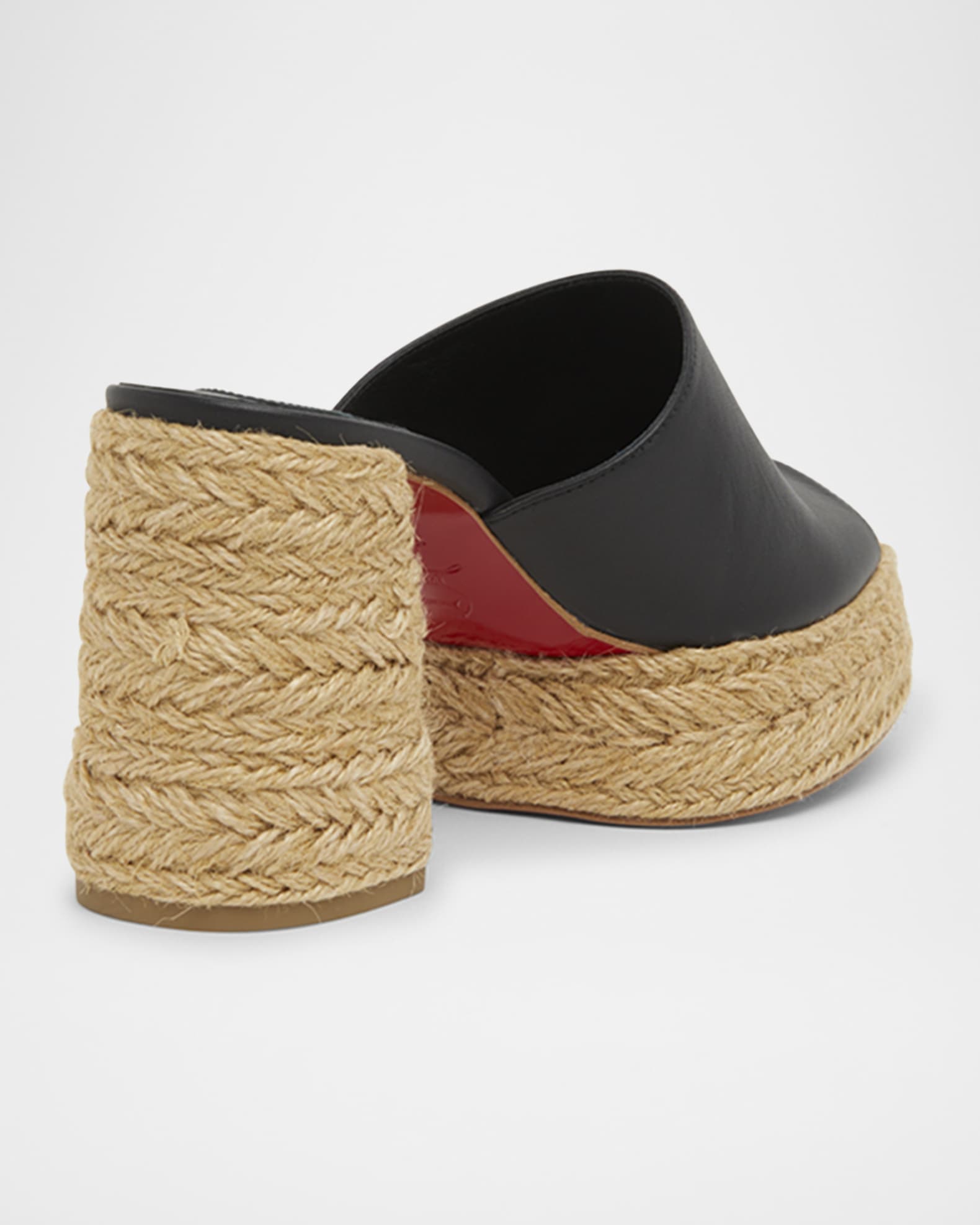 Calakala Leather Red Sole Espadrille Mules 1