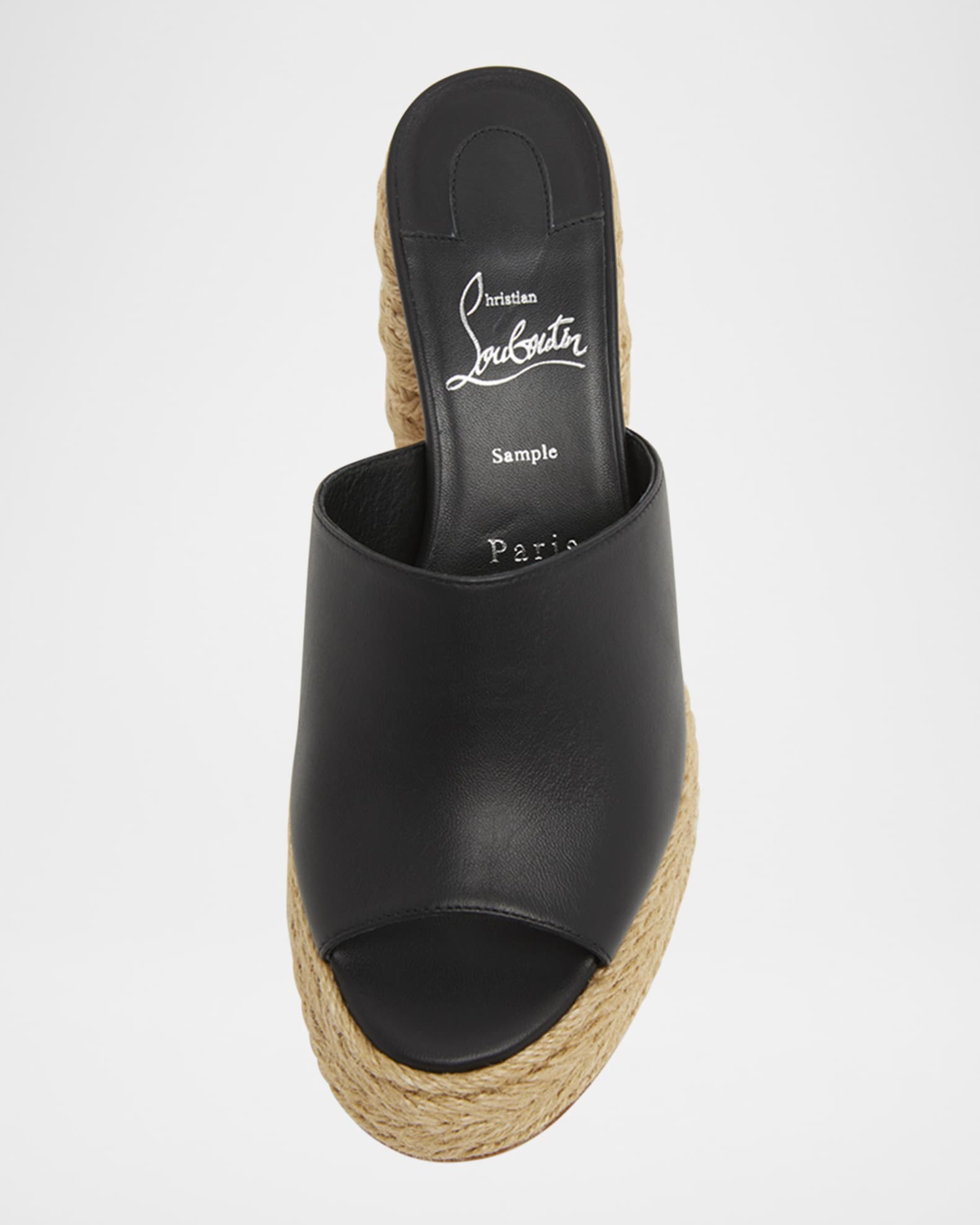 Christian Louboutin Calakala Leather Red Sole Espadrille