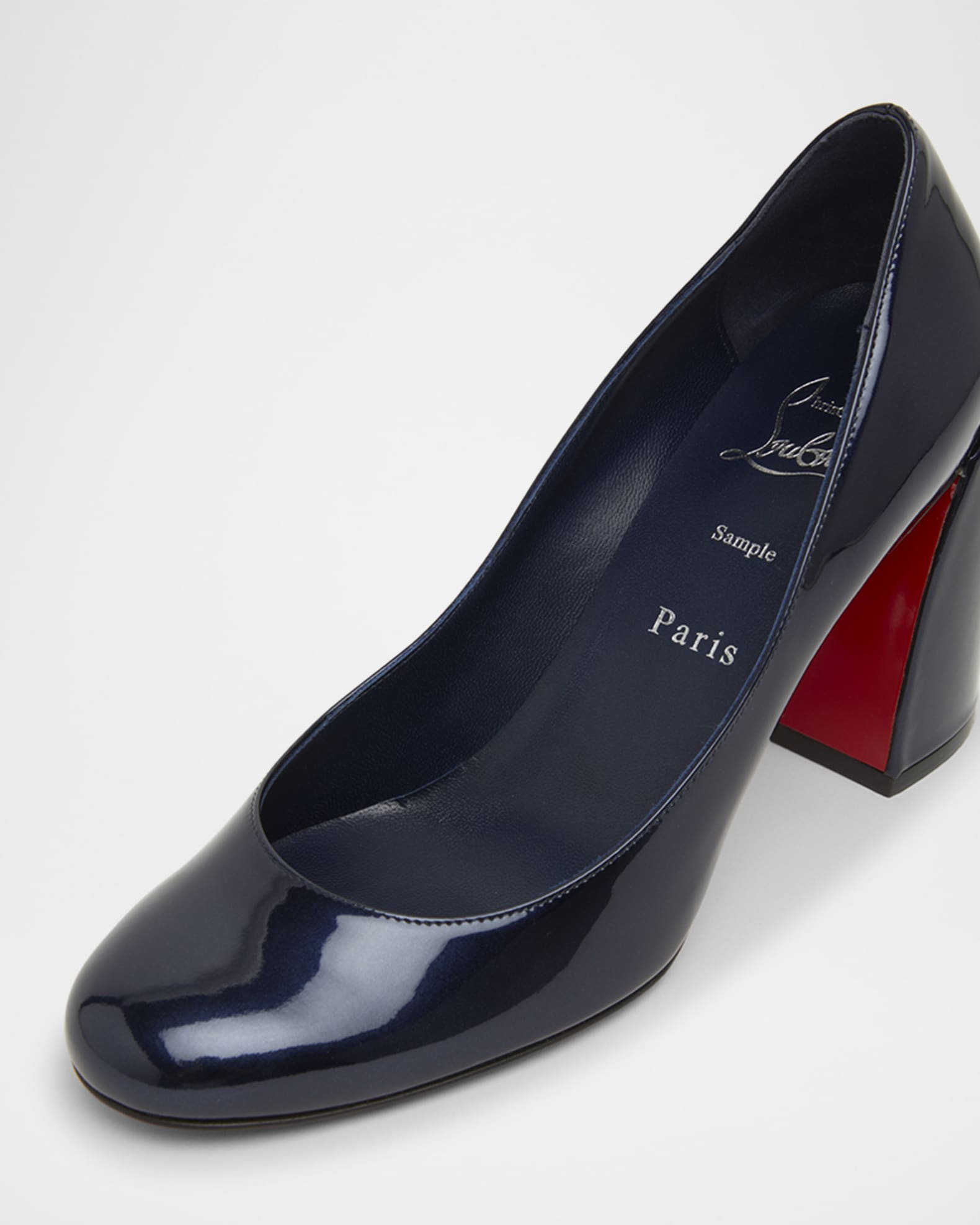 Christian Louboutin 85mm Miss Sabina Patent Pumps | Neiman Marcus