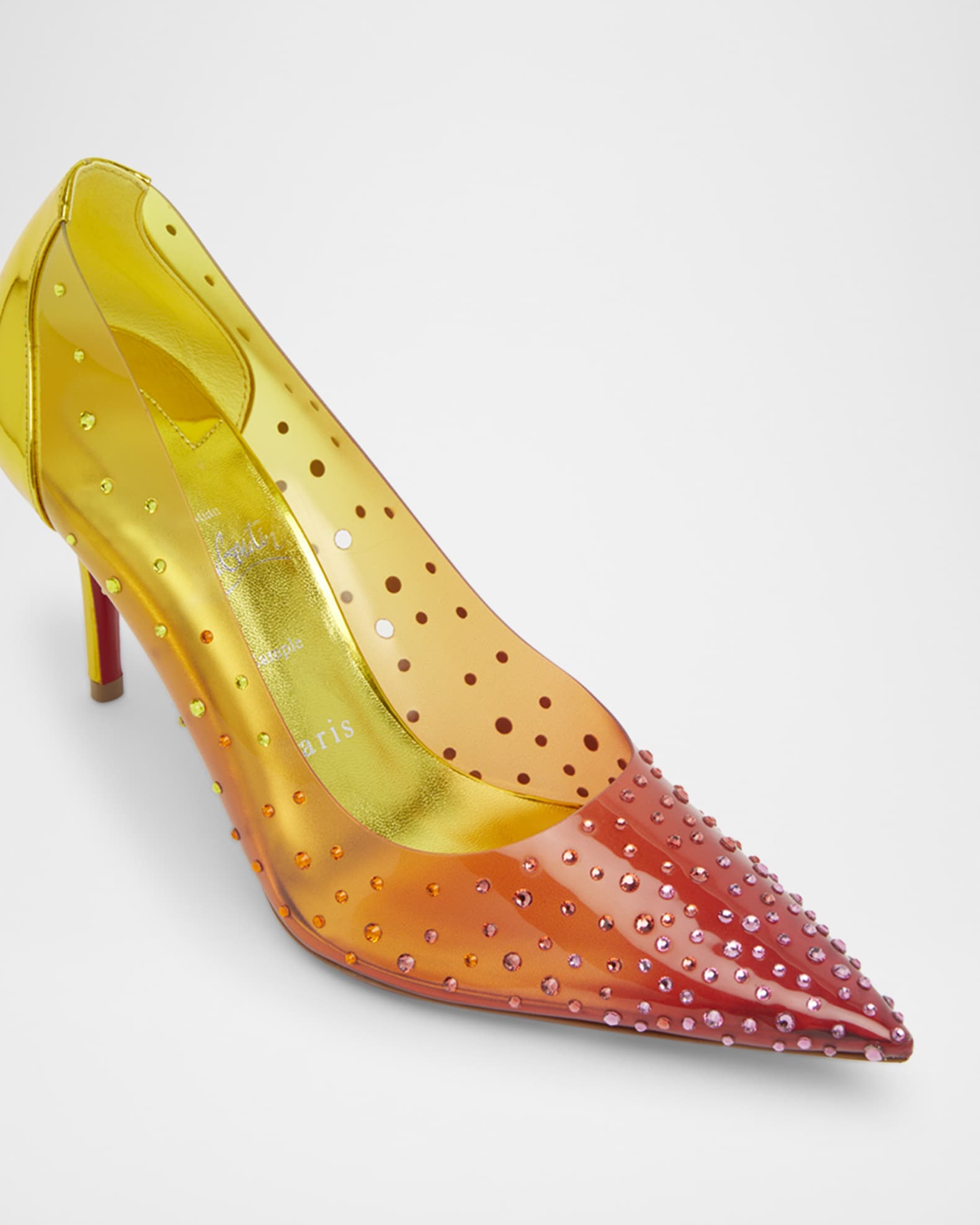 【Christian Louboutin】ミスZポインテッドトゥパンプス☆豹柄 Miss Z - 100 mm パンプス - パテントレザー - ブラック