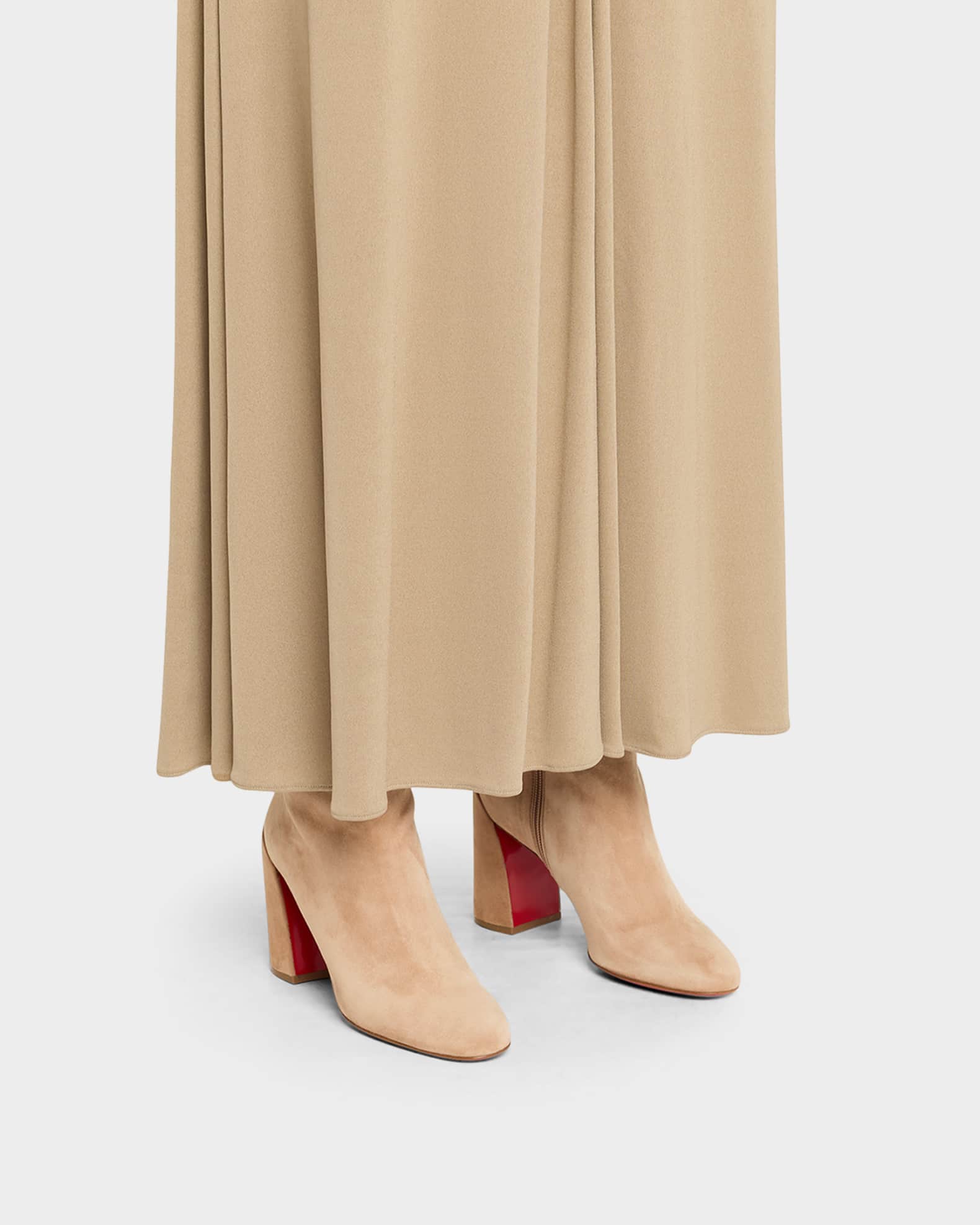 Turela Suede Red Sole Ankle Booties 1