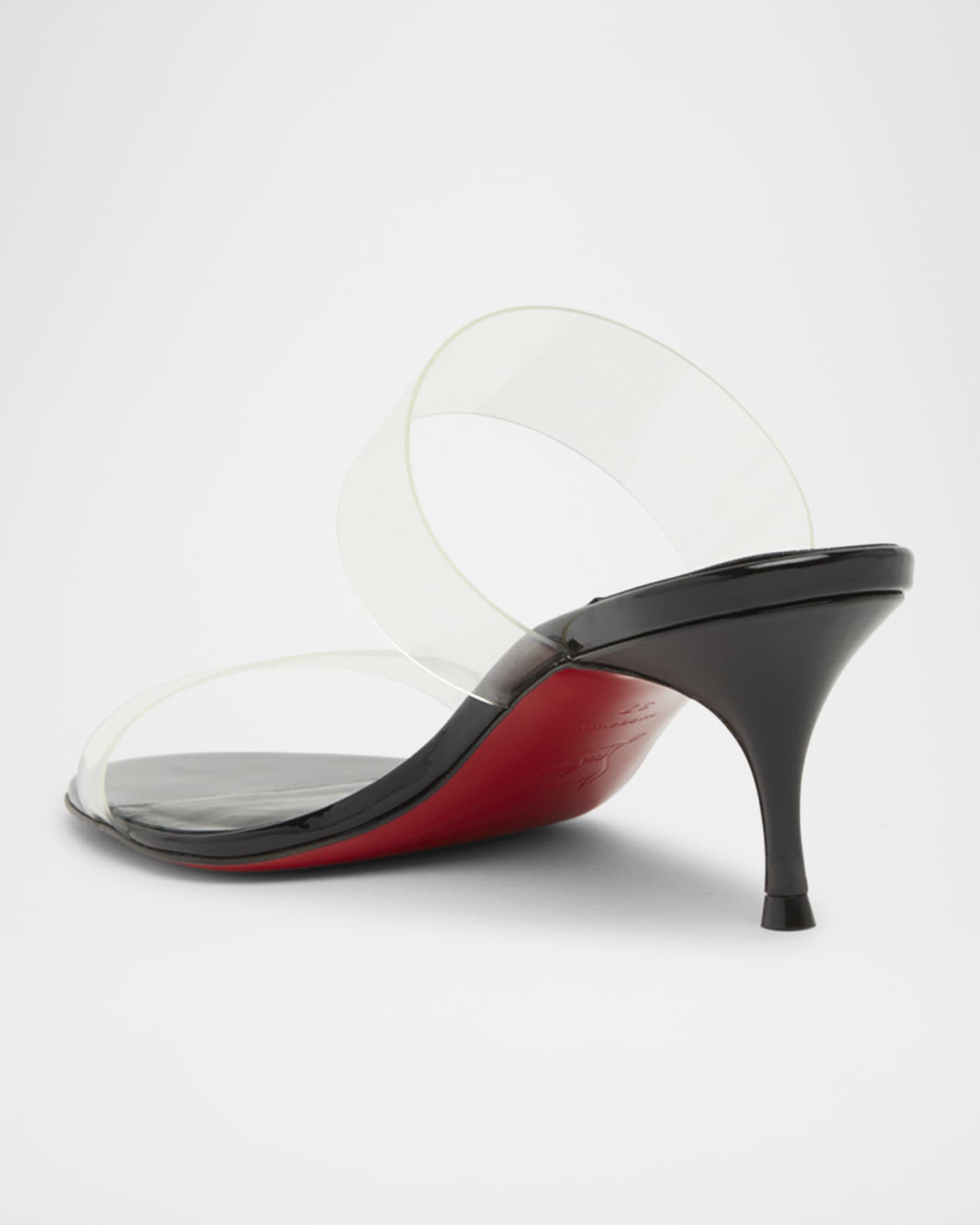 Just Nothing Clear Red Sole Slide Sandals 1
