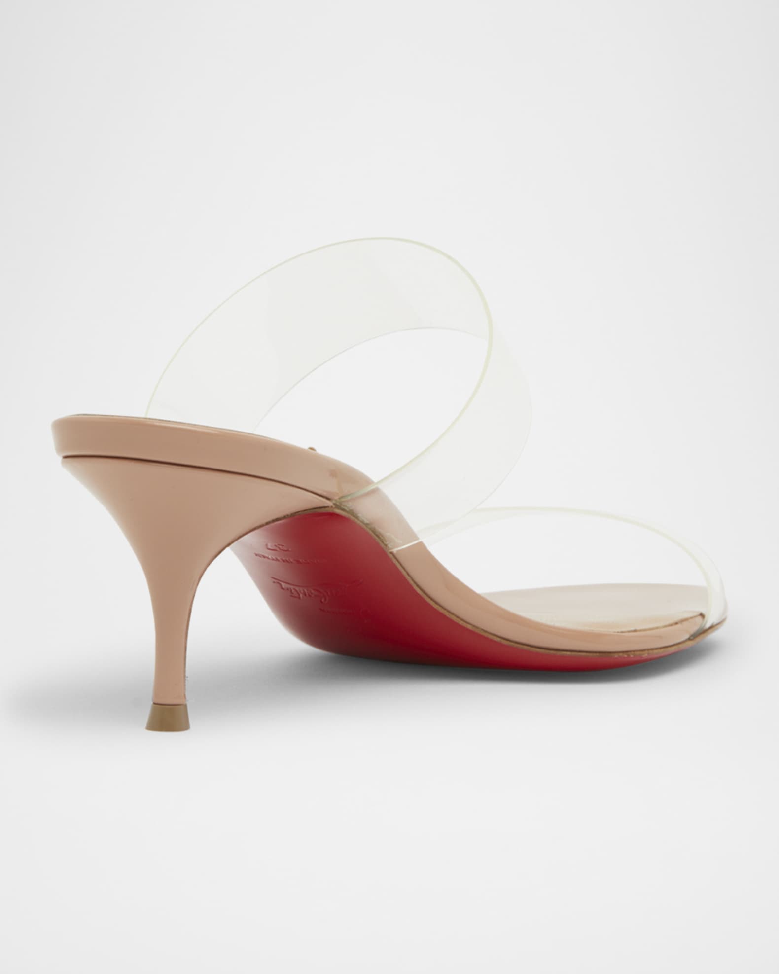 Just Nothing Clear Red Sole Slide Sandals