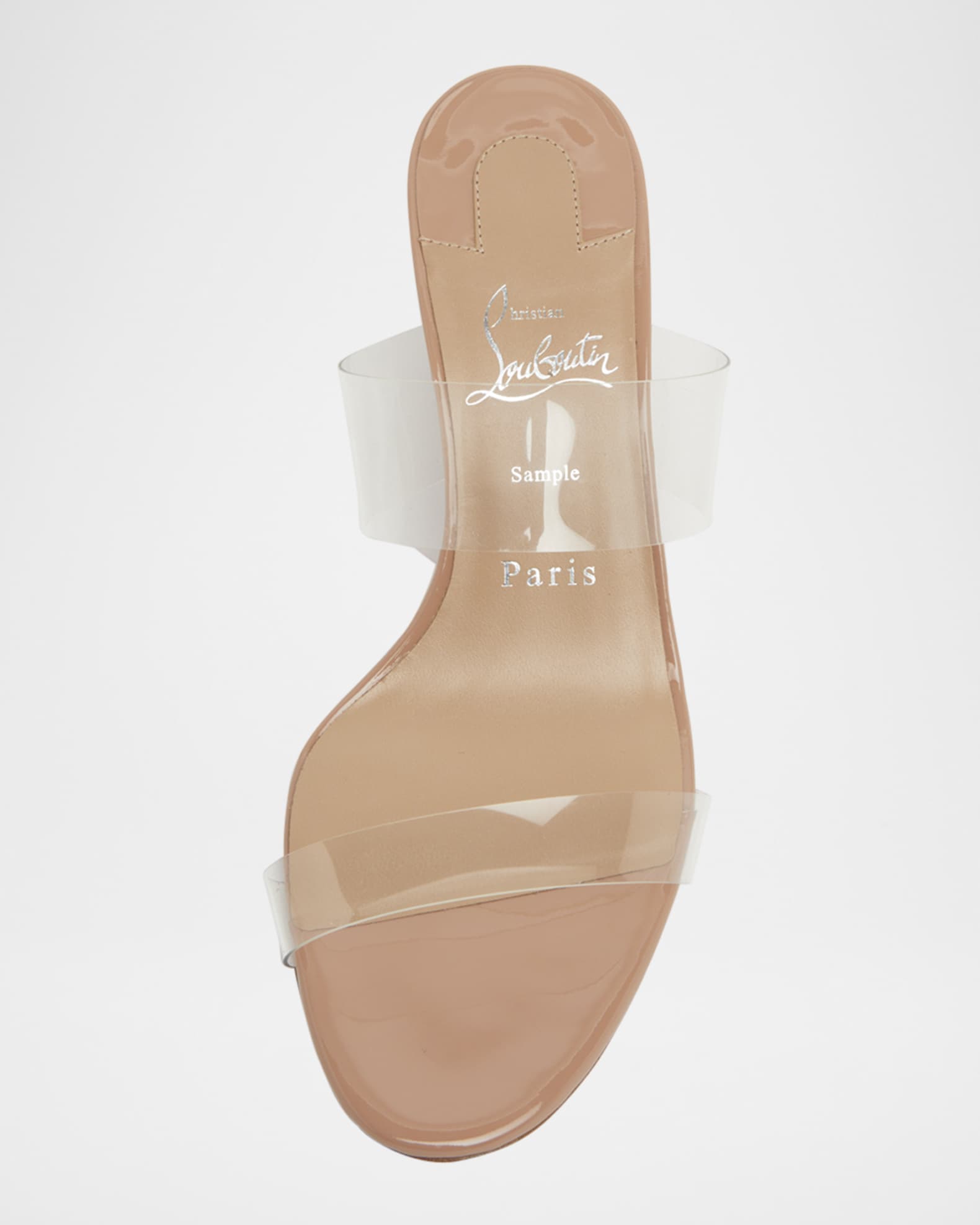 Just Nothing Clear Red Sole Slide Sandals