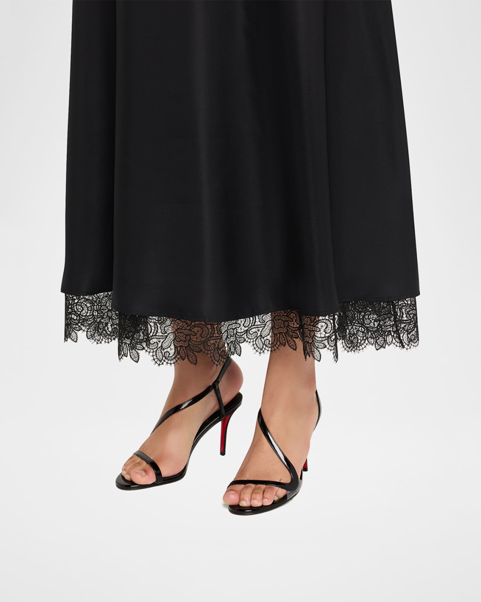 Christian Louboutin 80mm Rosa Z Patent Sandals | Neiman Marcus