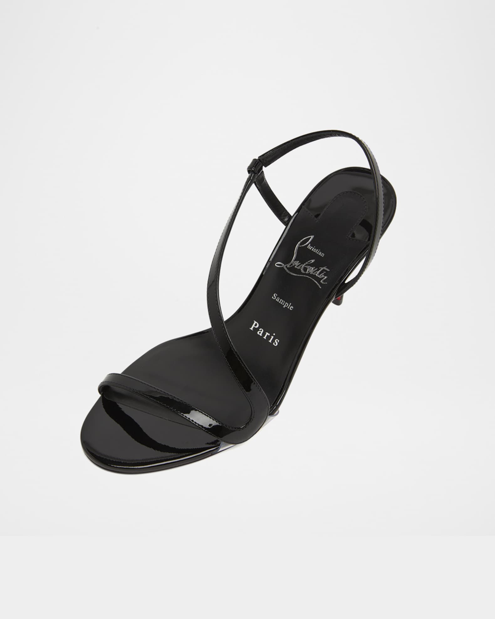 Christian Louboutin 80mm Rosa Z Patent Sandals | Neiman Marcus