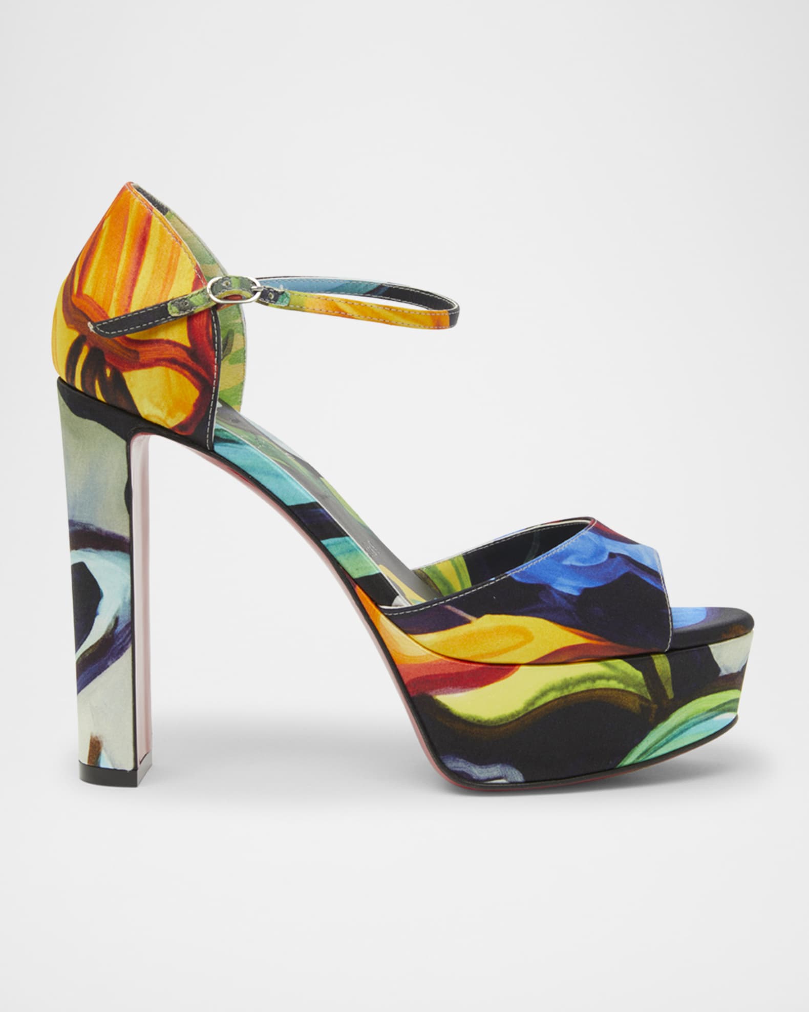 Sandaloo Multi Red Sole Platform Sandals 0