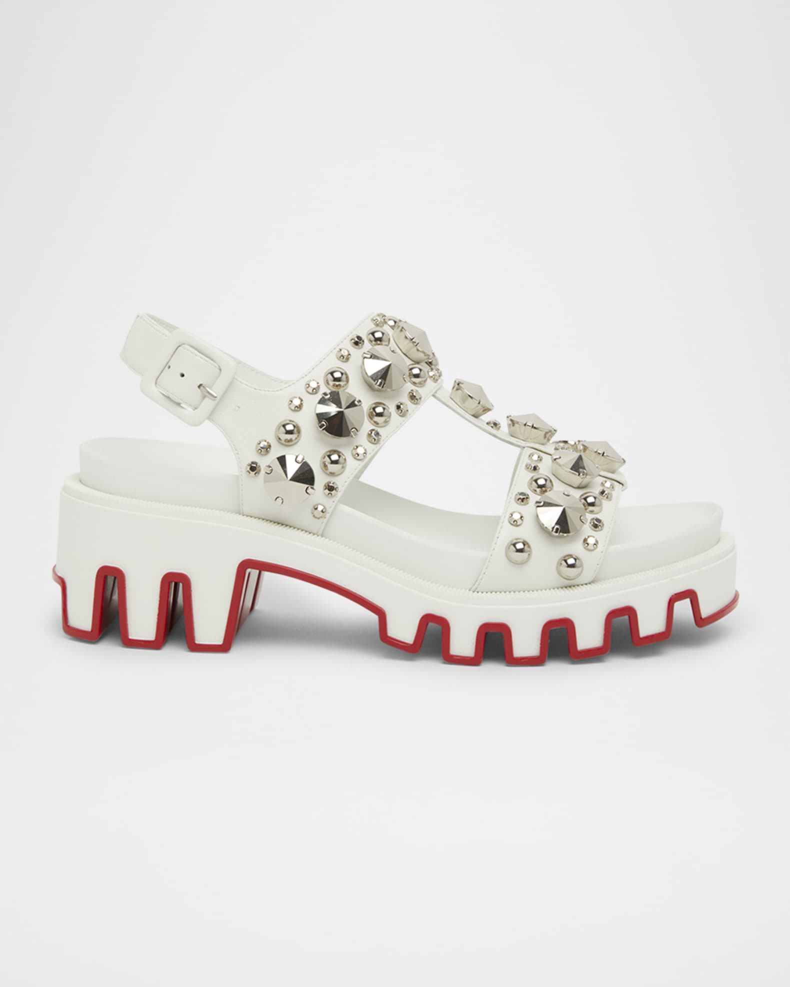 Duni Extrazza Leather T-Strap Lug-Sole Sandals 0