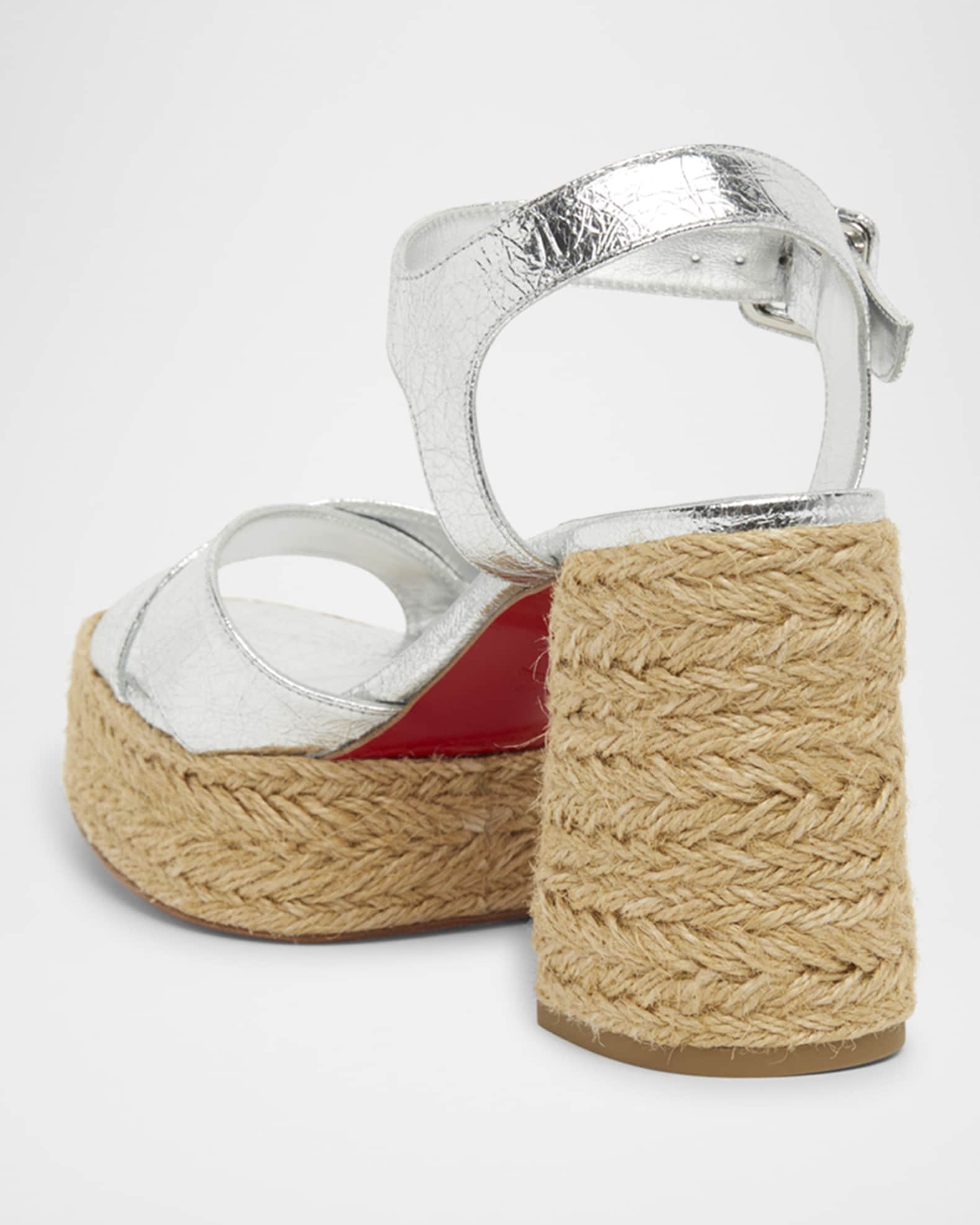 Calakala Metallic Red Sole Espadrille Sandals 1