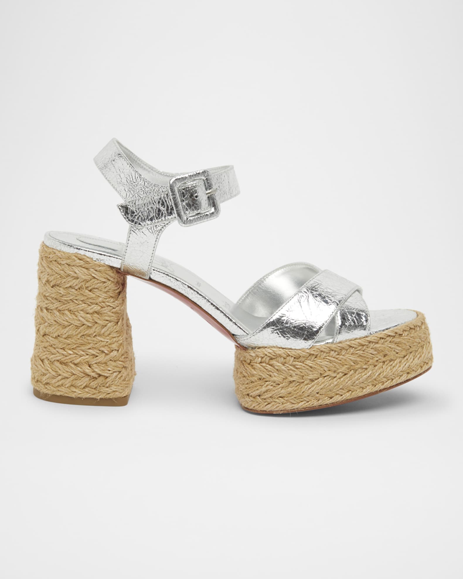 Calakala Metallic Red Sole Espadrille Sandals 0