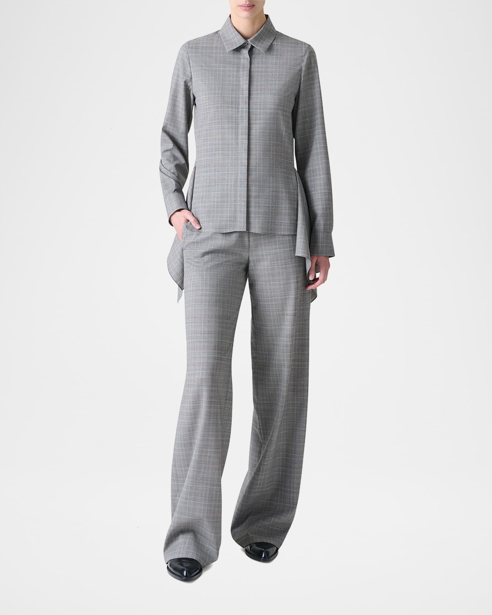 Filibert Prince of Wales Check Cool Wool Pants 1