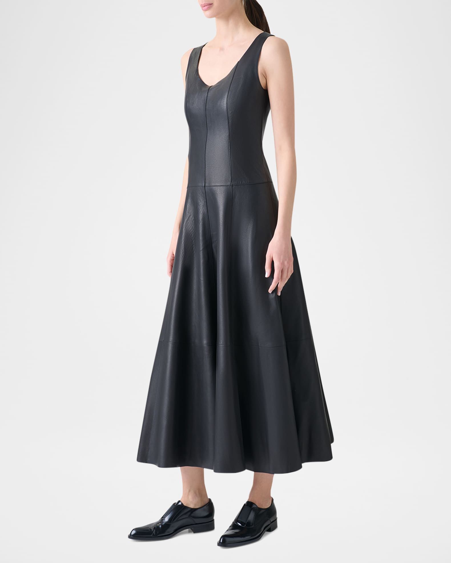 Nappa Leather Midi Dress 1