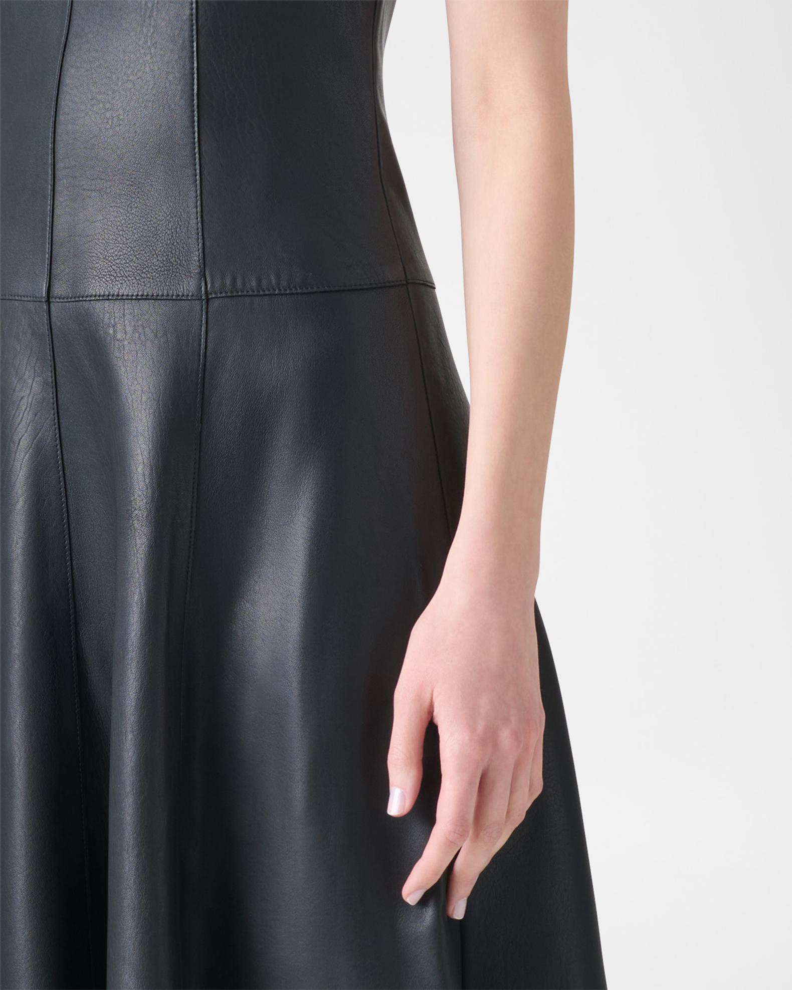 Akris Nappa Leather Midi Dress