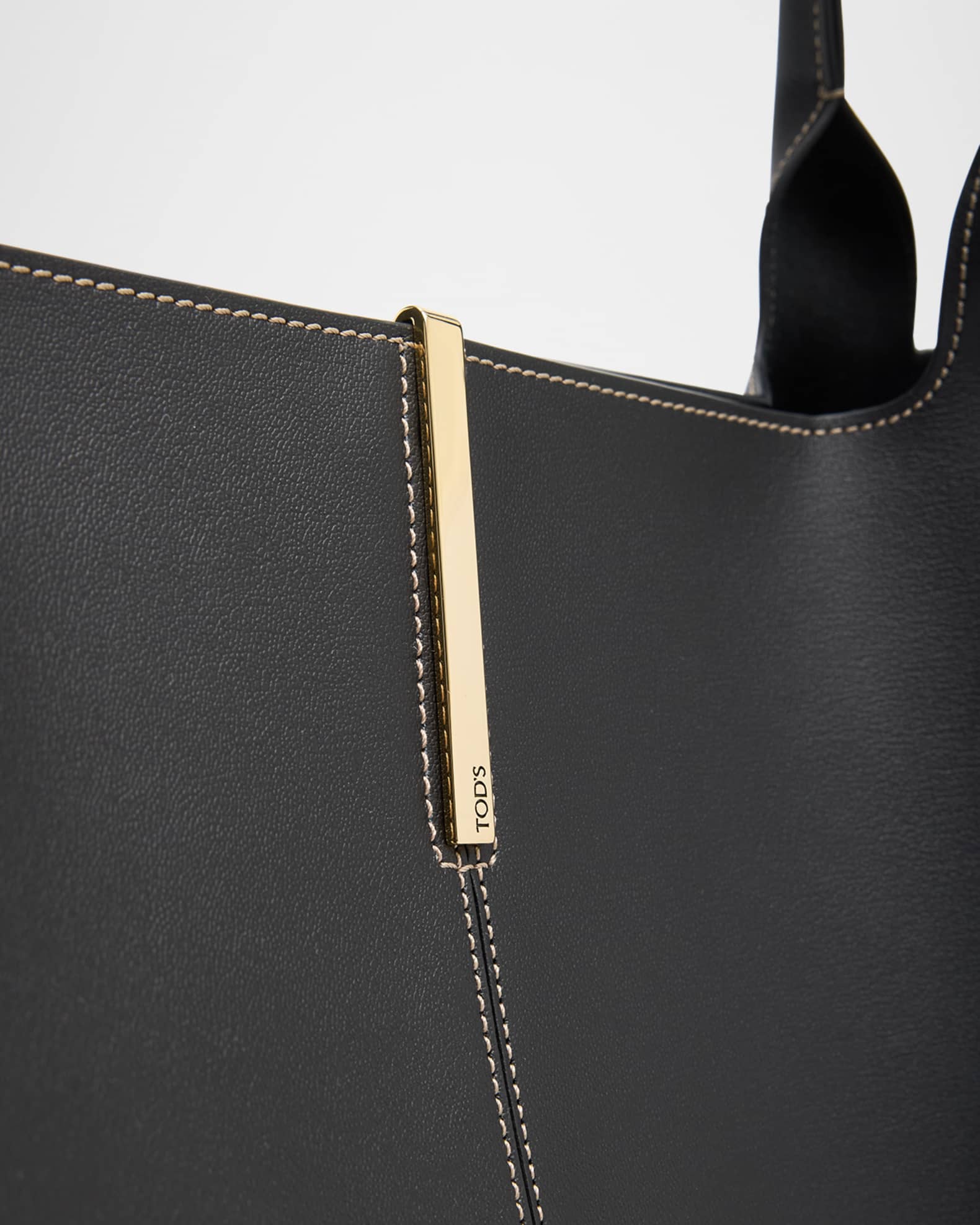 Medium Leather Tote Shopping Bag | Neiman Marcus