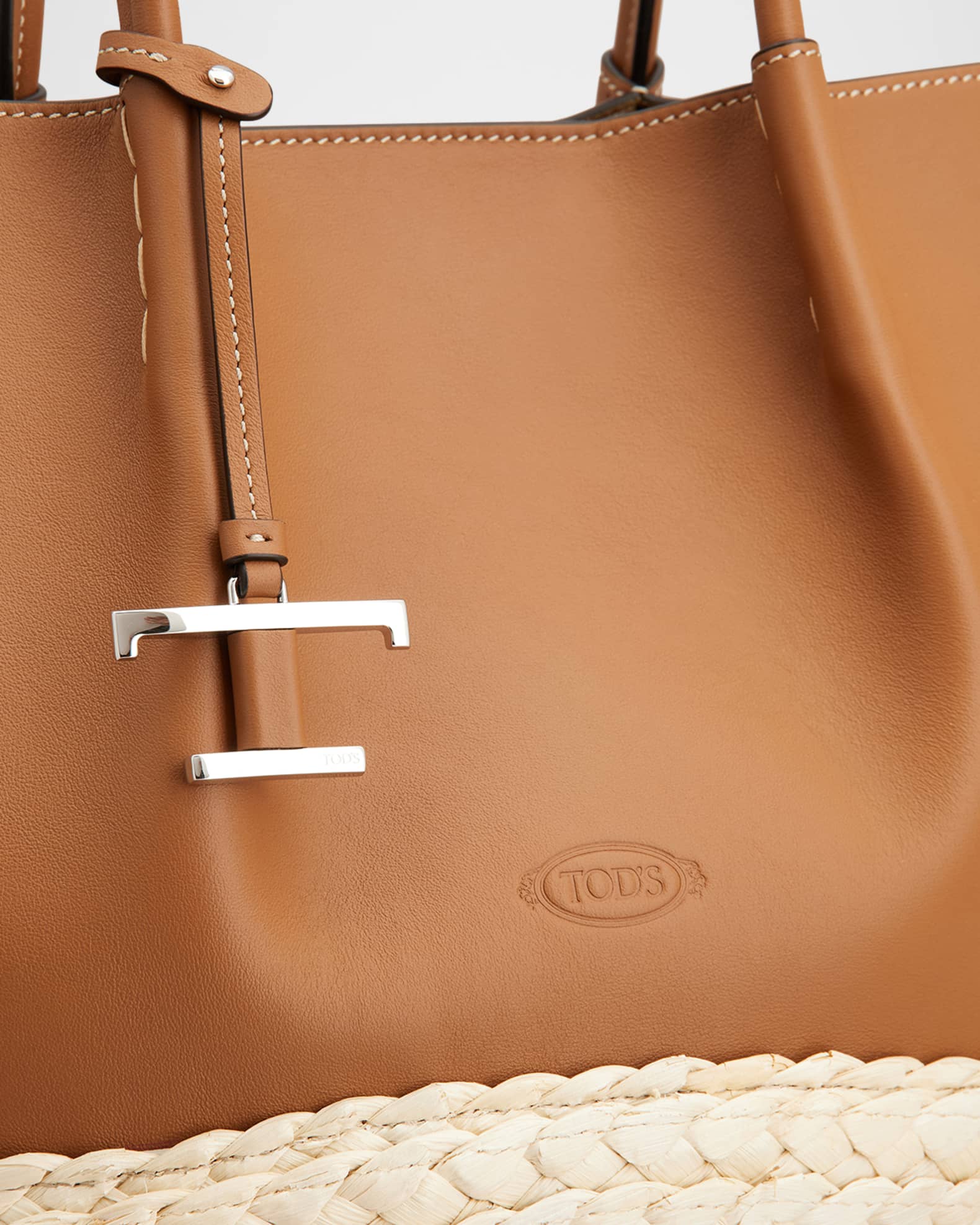 トートバッグ TODS MEDIUM SHOPPING BAG IN SMOOTH LEATHER Woman MULTICOLOUR Tod's Bag in Leather Medium