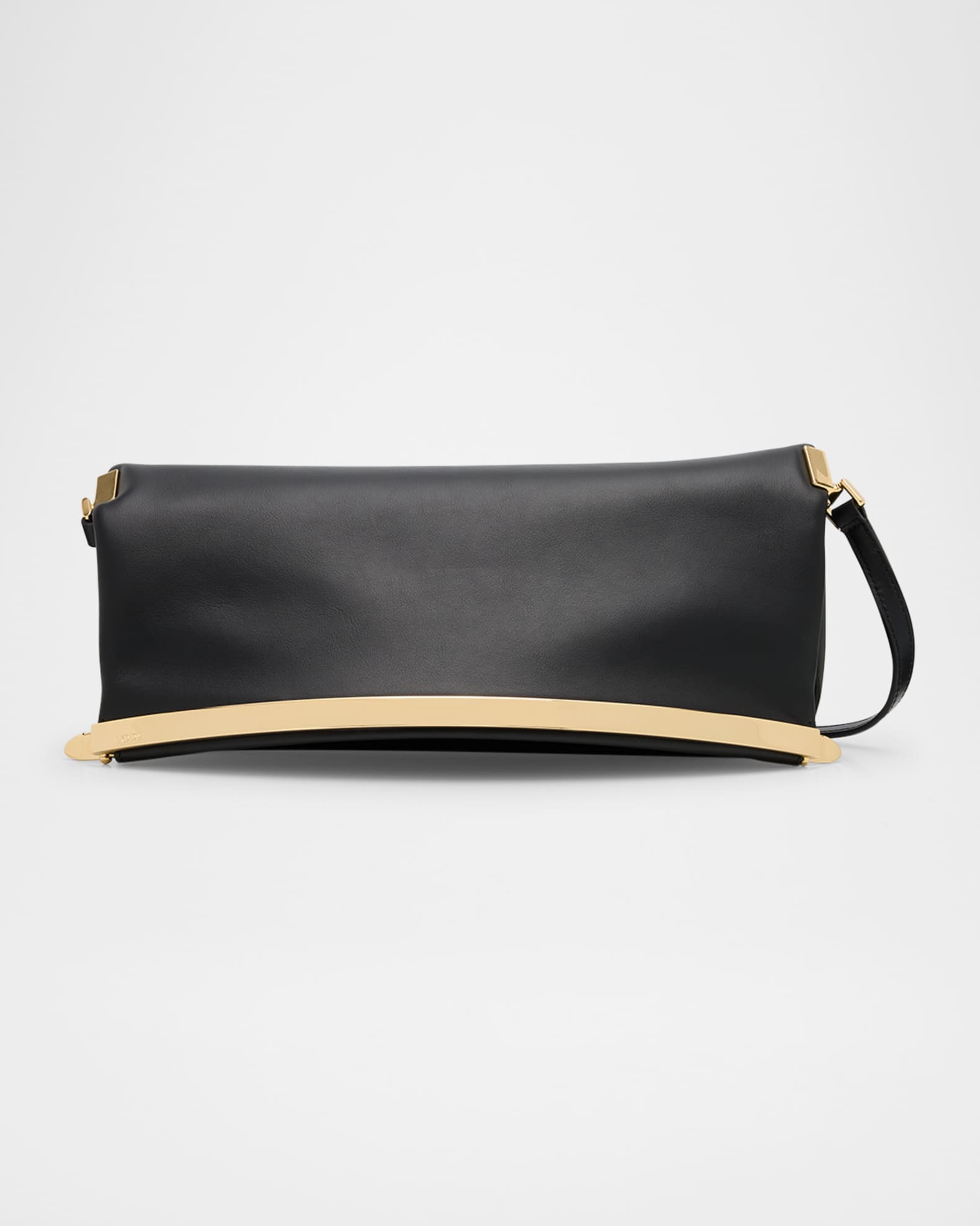 Golden Flap Leather Shoulder Bag 0