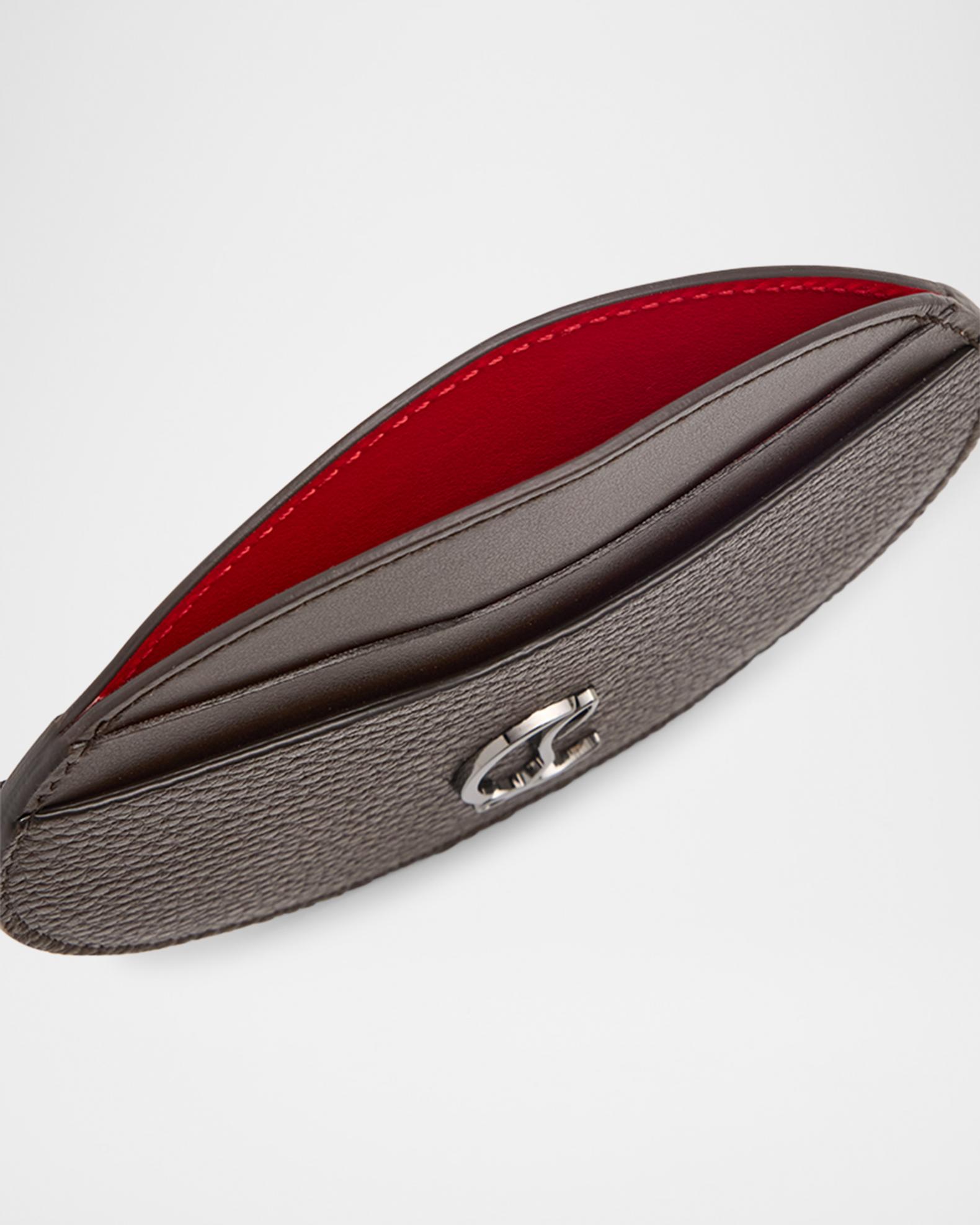 Christian Louboutin Men's Mooncrest Galet Leather Card Holder