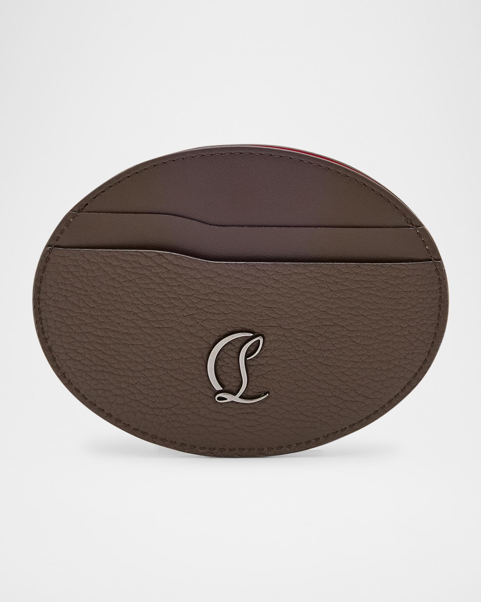 Christian Louboutin Men's Mooncrest Galet Leather Card Holder