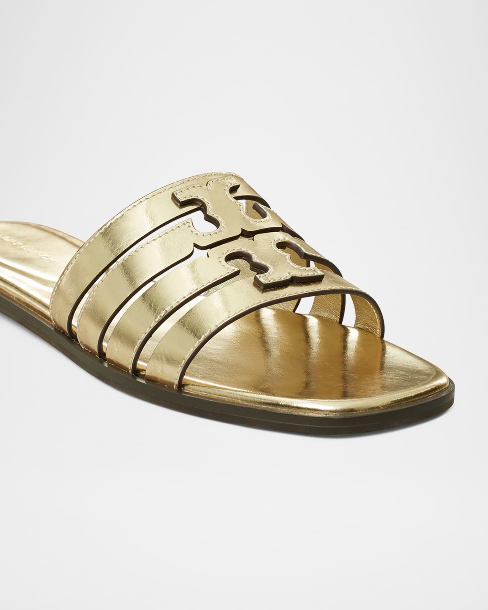 サンダル・ミュール INES CAGE SLIDES Amazon.com | Tory Burch Women's INES Cage Slides, Camello