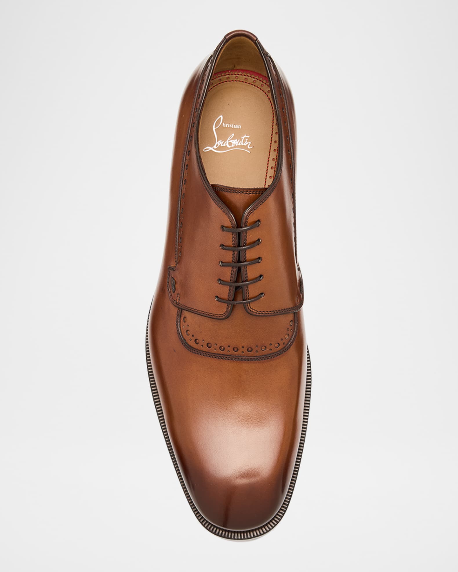 Christian Louboutin Men's Sartoby Brogue Leather Derby Shoes
