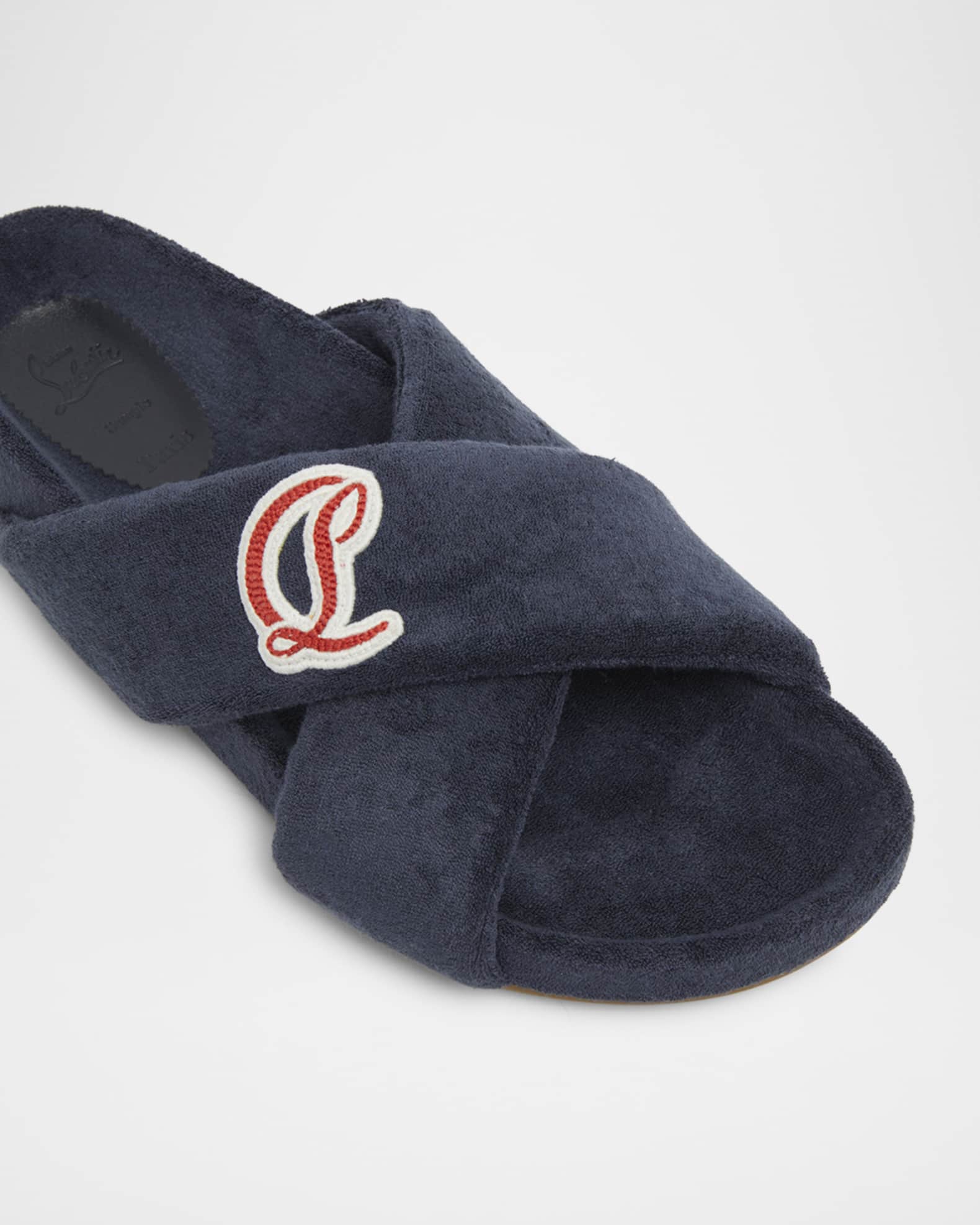 Christian Louboutin Men's Bizzu Sponge Cotton Criss-Cross