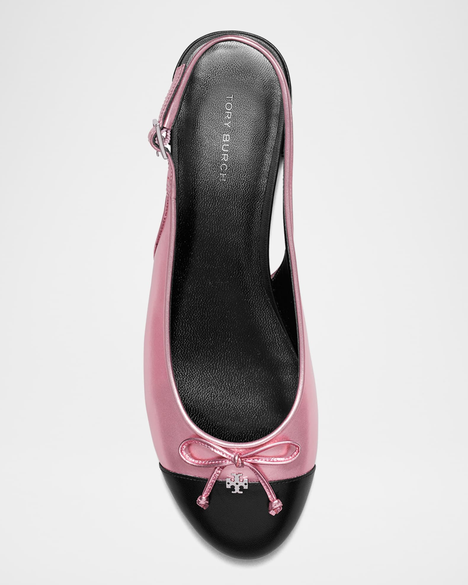 Tory Burch Bicolor Cap-Toe Slingback Flats | Neiman Marcus