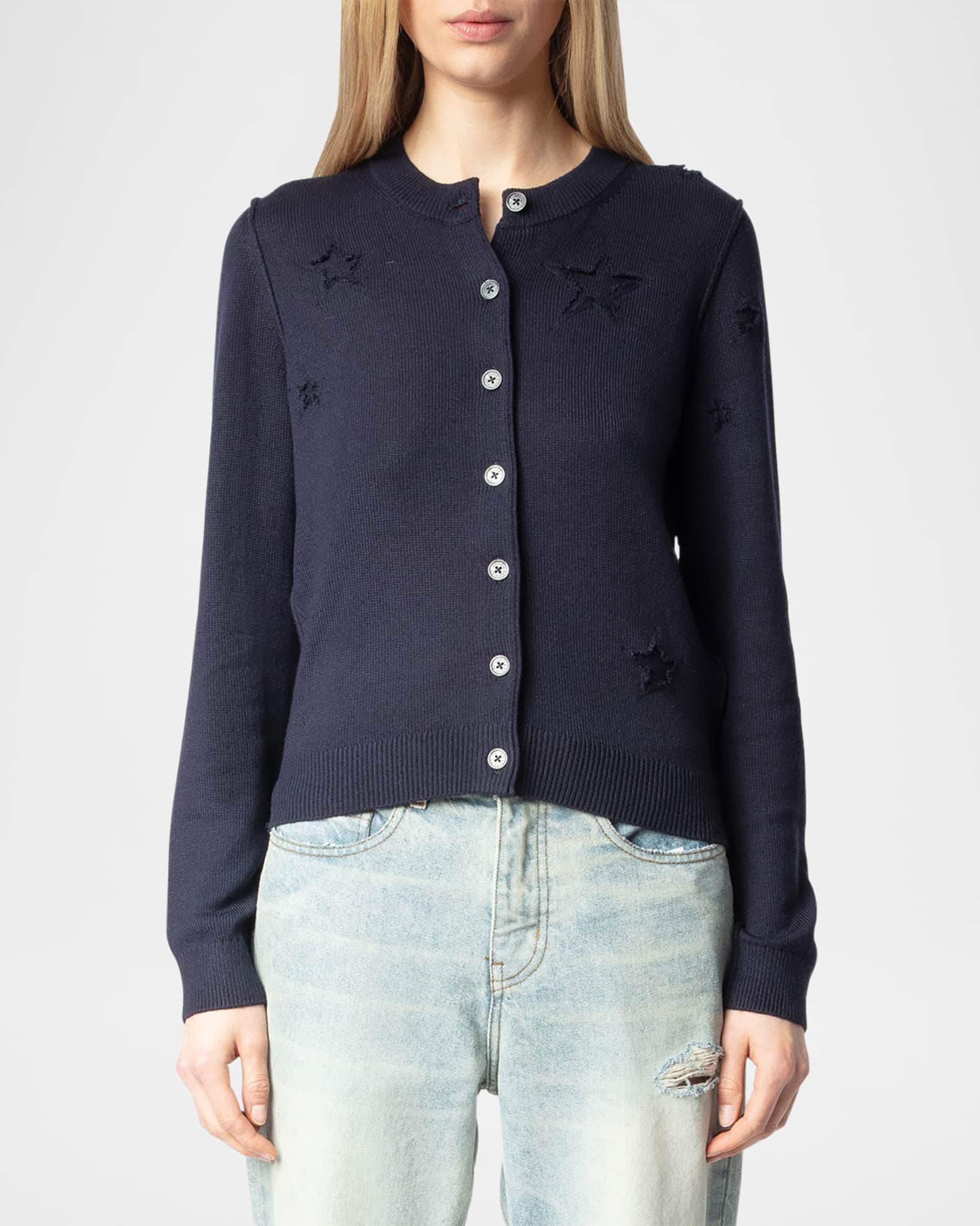 Zadig & Voltaire Alpha Seco Stars Cardigan | Neiman Marcus