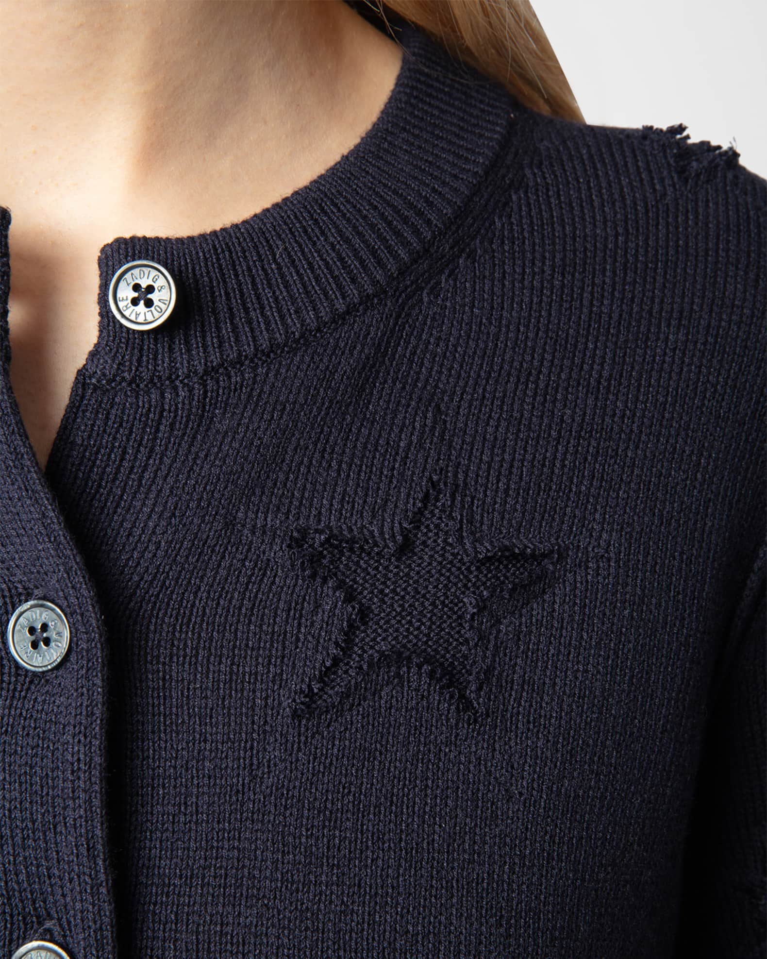 Zadig & Voltaire Alpha Seco Stars Cardigan | Neiman Marcus