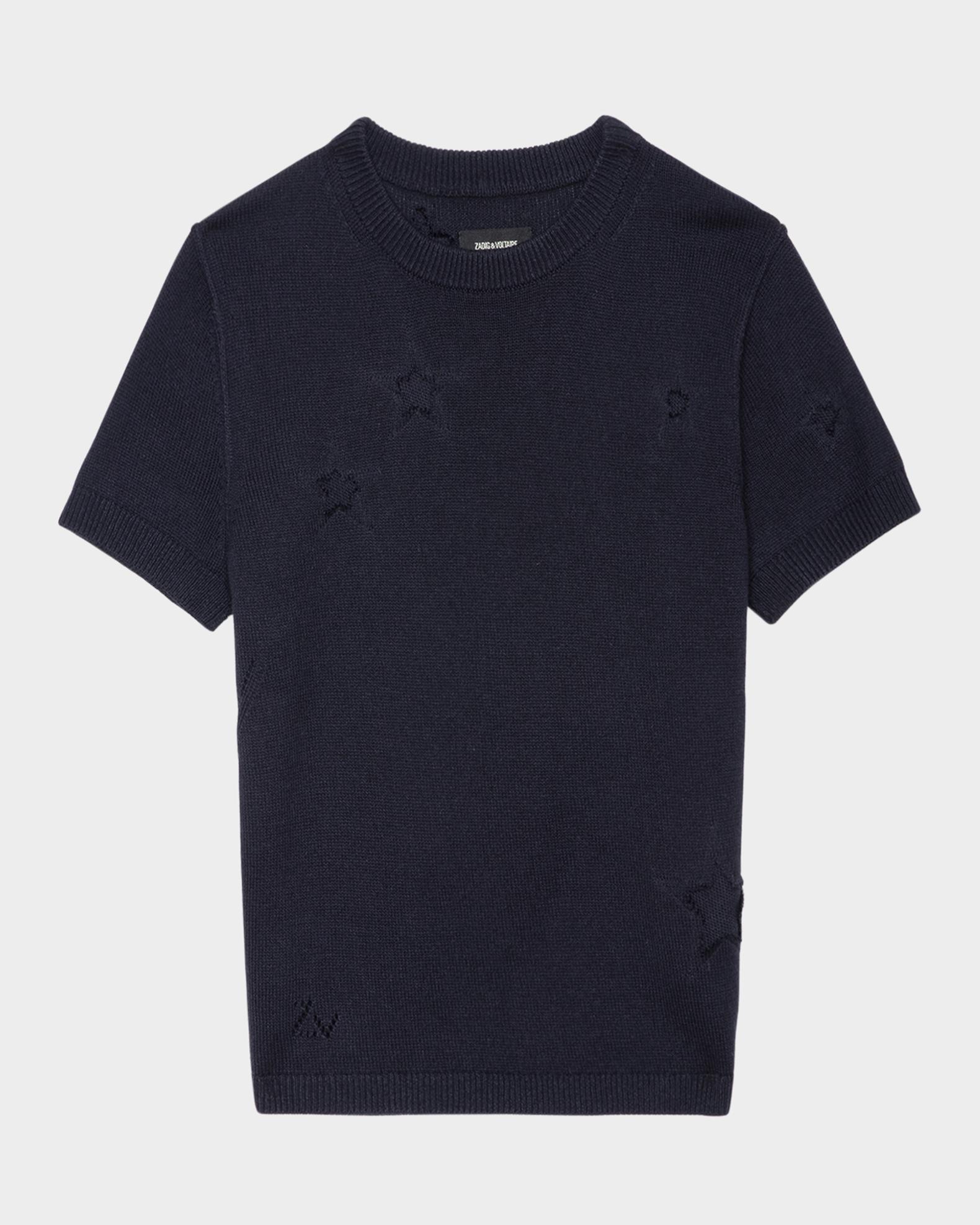 Zadig & Voltaire Bully Seco Stars Short-Sleeve Sweater | Neiman Marcus